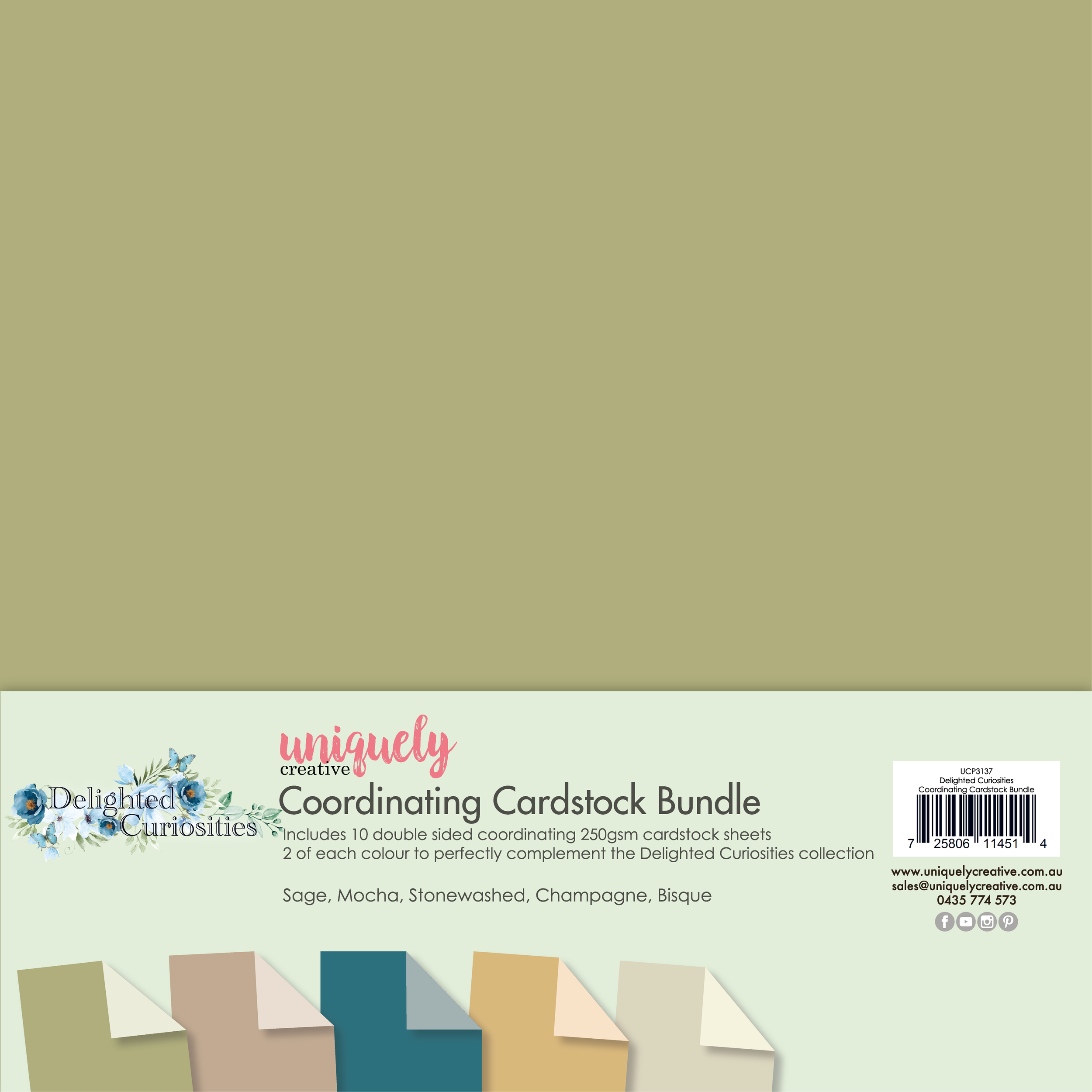Uniquely Creative - Delighted Curiosities - Coordinating Cardstock Bundle - UCP3137