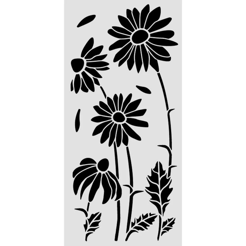 Stamperia - Daisy Art - Stencil - 12 x 25cm - Daisies - KSTDL146