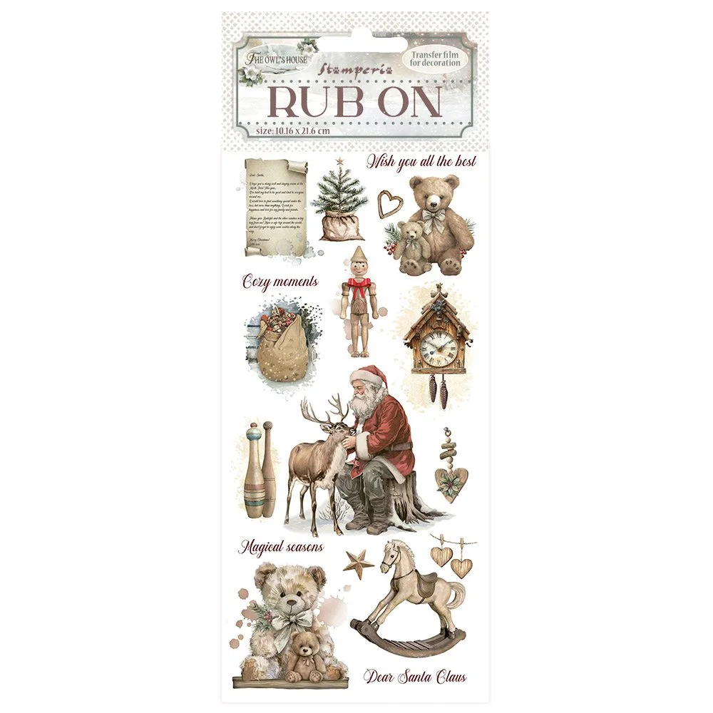 Stamperia - The Owl's House - Rub Ons - Teddy Bears - DFLRB179
