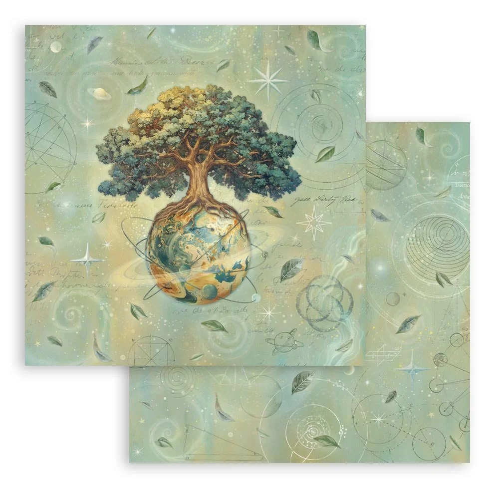 Stamperia - A New Beginning - Scrapbooking Paper - The World Tree - SBB1138