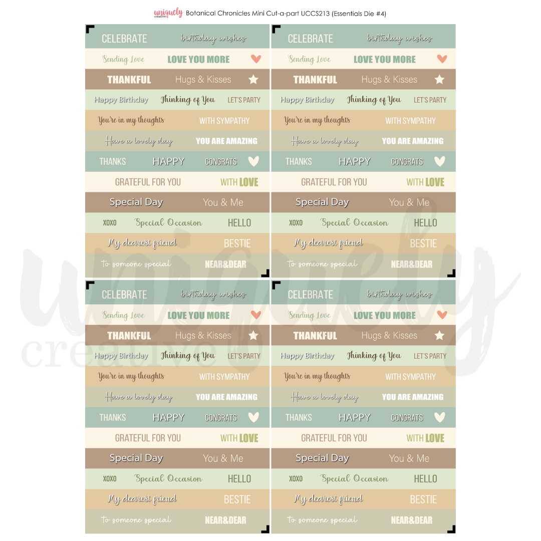 Uniquely Creative - Botanical Chronicles Cut-a-Part Mini - UCCS213