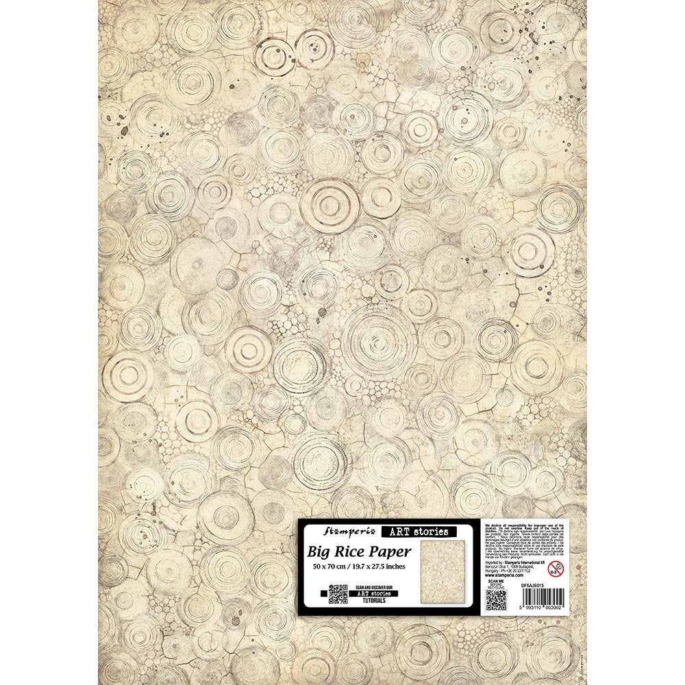 Stamperia - All Around - Rice Paper - 50 x 70cm - Rings - DFSAJB015