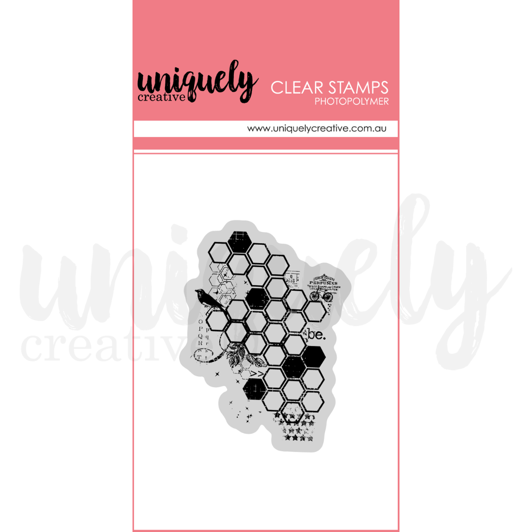 Uniquely Creative - Sweet as Honey - Botanical Honeycomb Stamp - UC1936