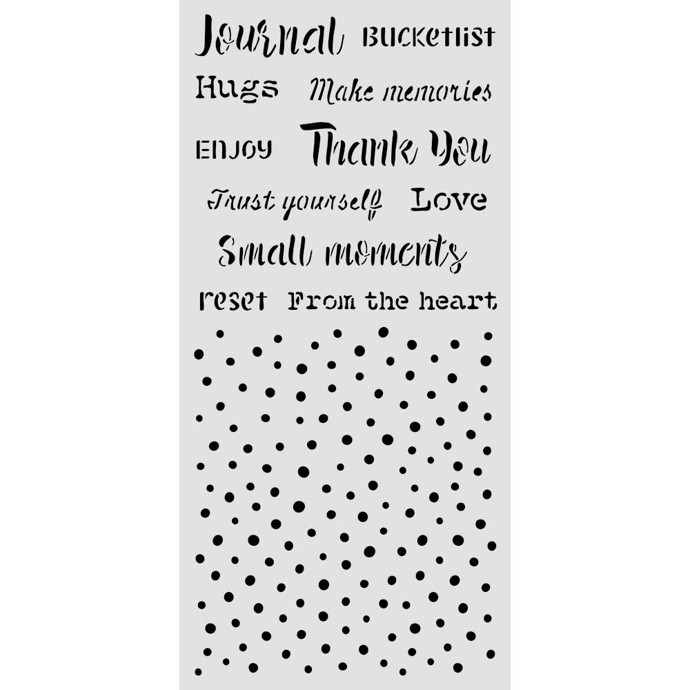 Stamperia - Cozy Family - 12 x 25cm Stencil - Wings & Dots - KSTDL177