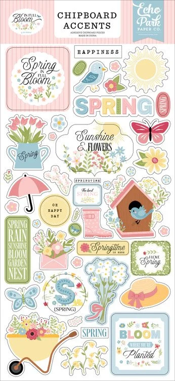 Echo Park - Chipboard Accents - In Full Bloom - IFB484021