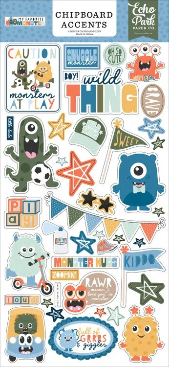 Echo Park - Chipboard Accents - My Favourite Monster - MFM499021