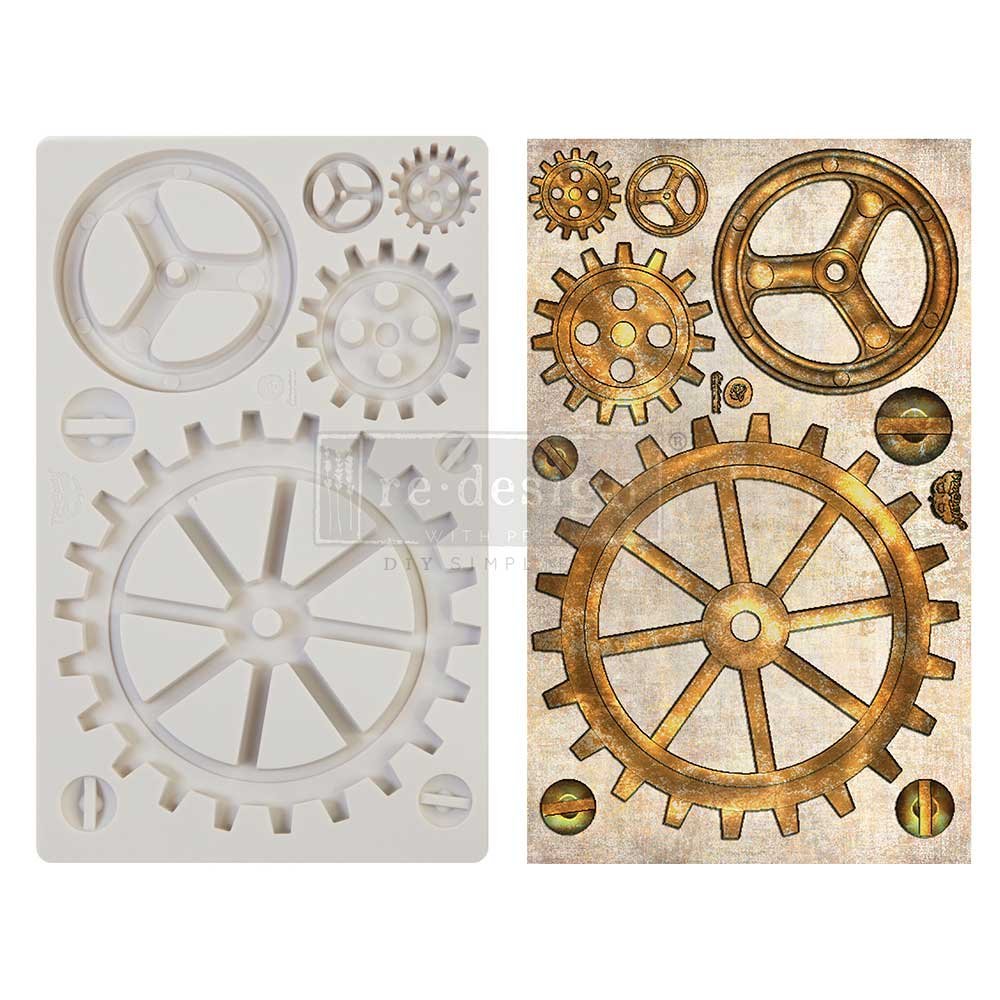 Prima - Finnabair Decor Moulds - Large Gears - 5" x 8"