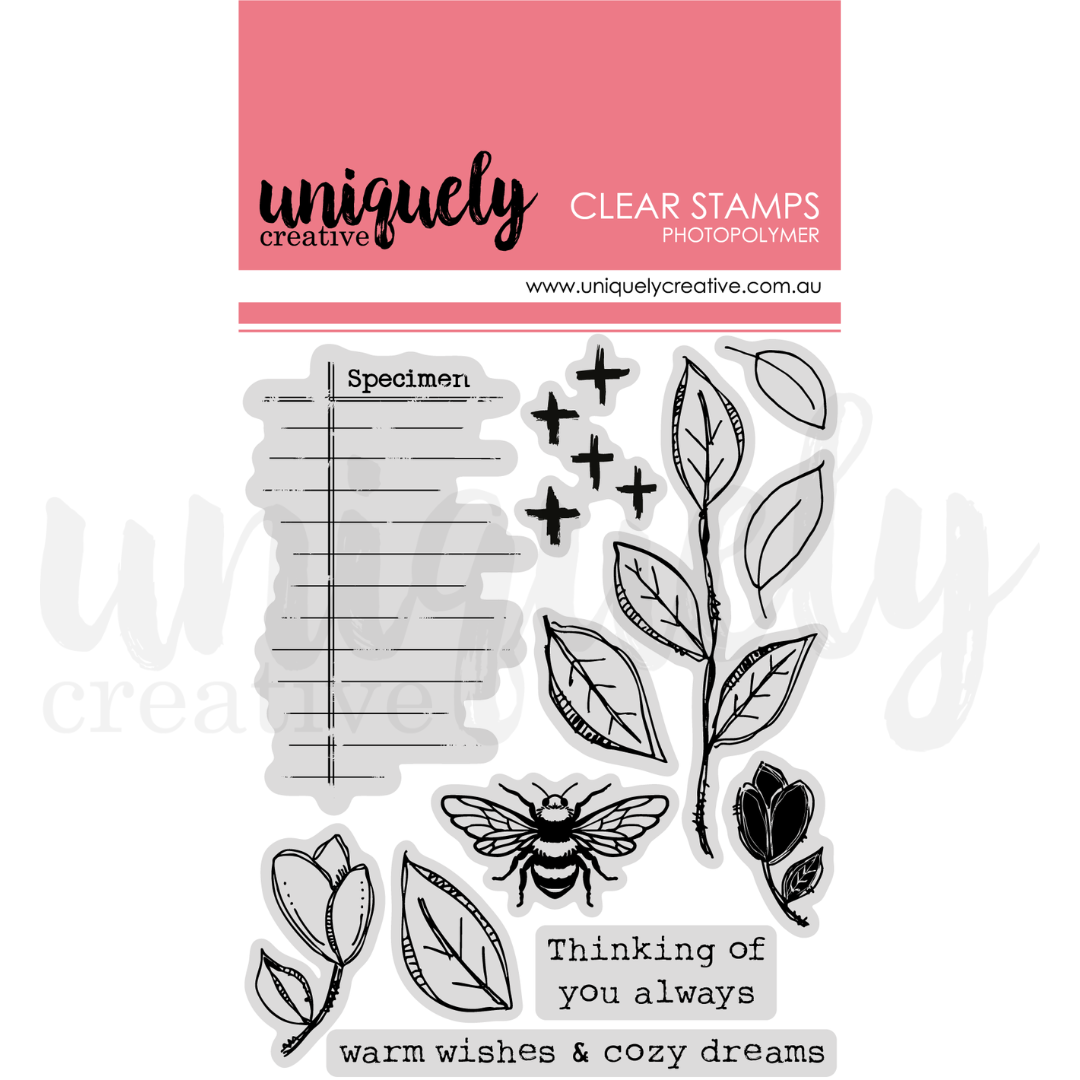 Uniquely Creative - Botanical Art Journal Photopolymer Stamp - UC1928