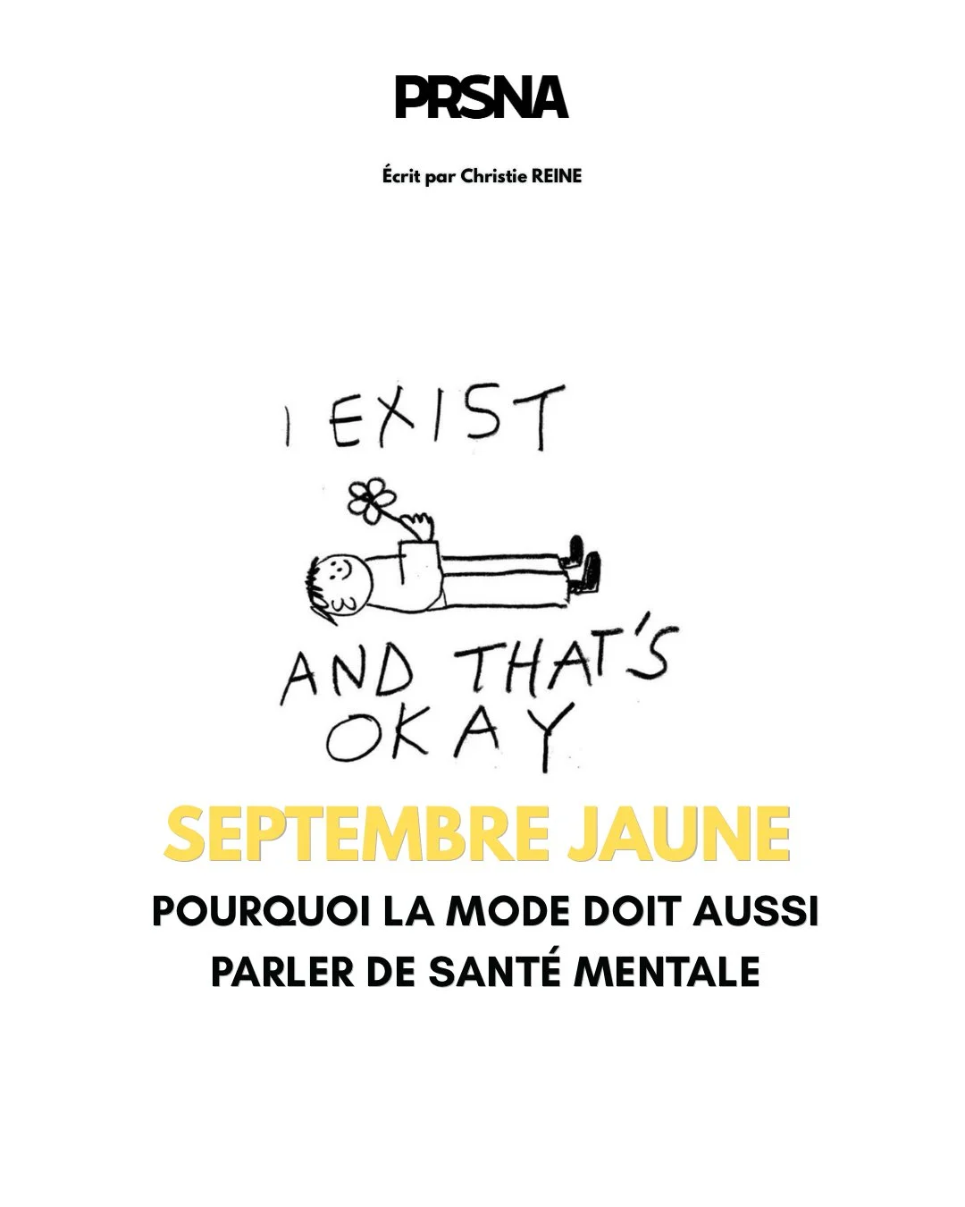 Septembre jaune : pourquoi la mode doit aussi parler de santé mentale