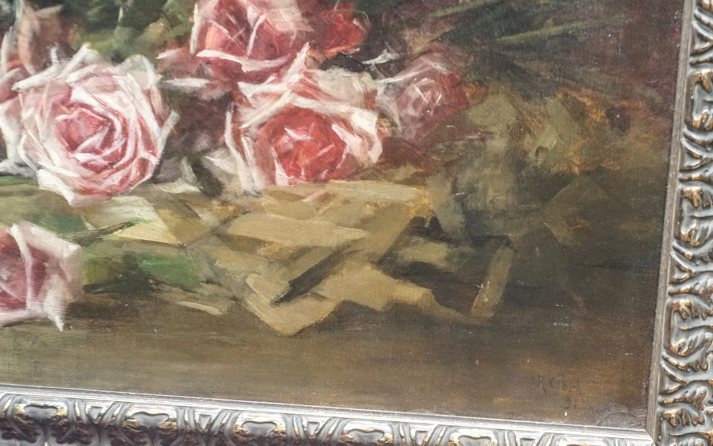 École française XIXème, Jeté de roses, H.S.T (5).JPG