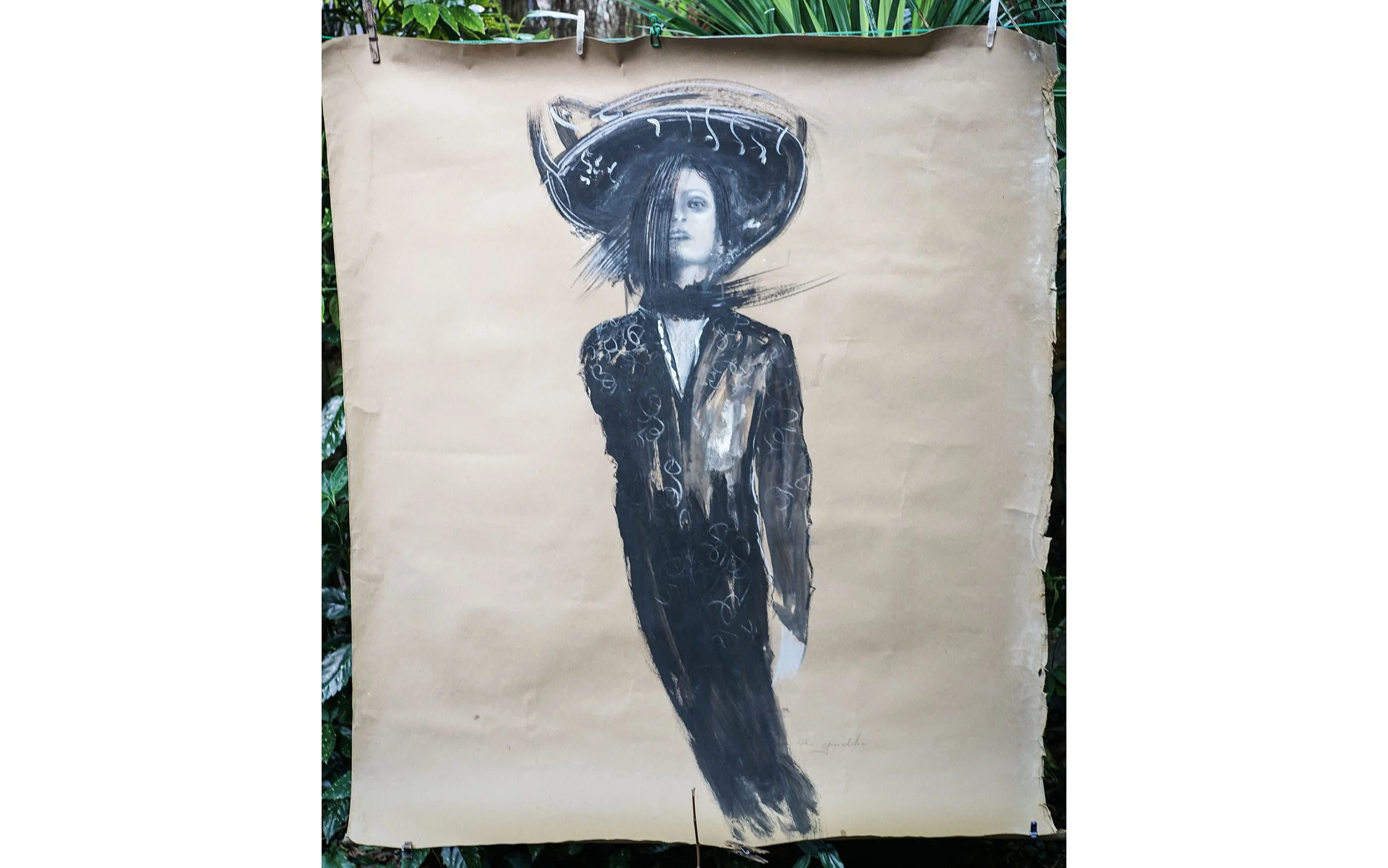 Yves LE GUELLEC, Femme au chapeau (4).JPG