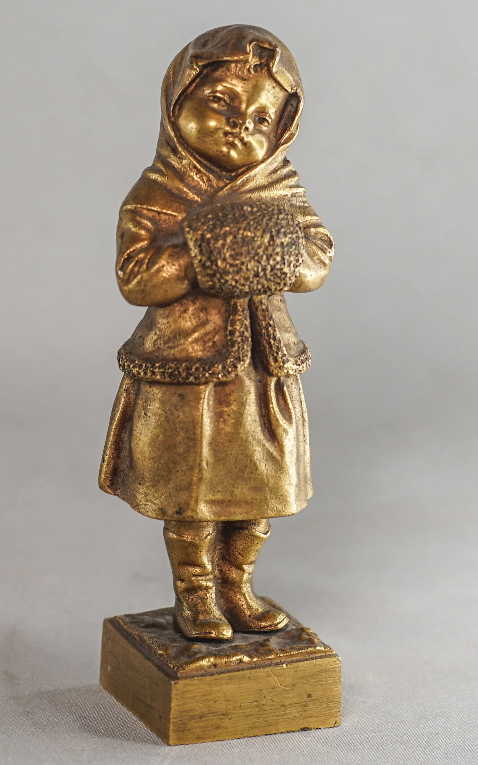 aubaho Statue Femme Eau puits de Bronze Sculpture Figurine 34cm
