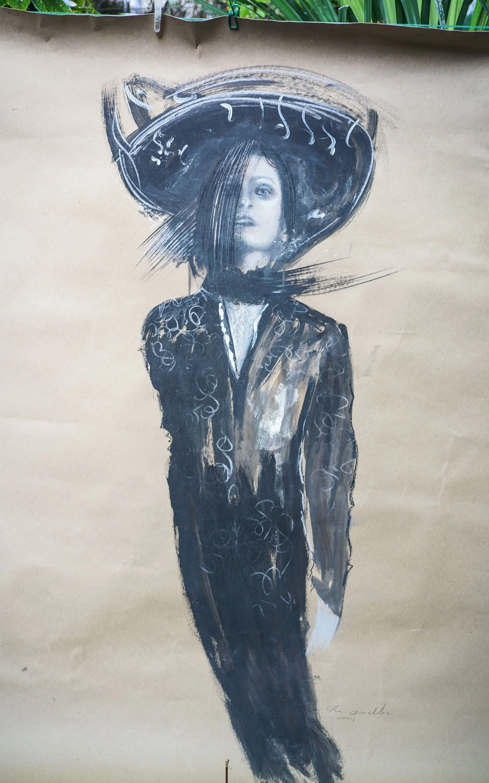 Yves LE GUELLEC, Femme au chapeau (1).JPG