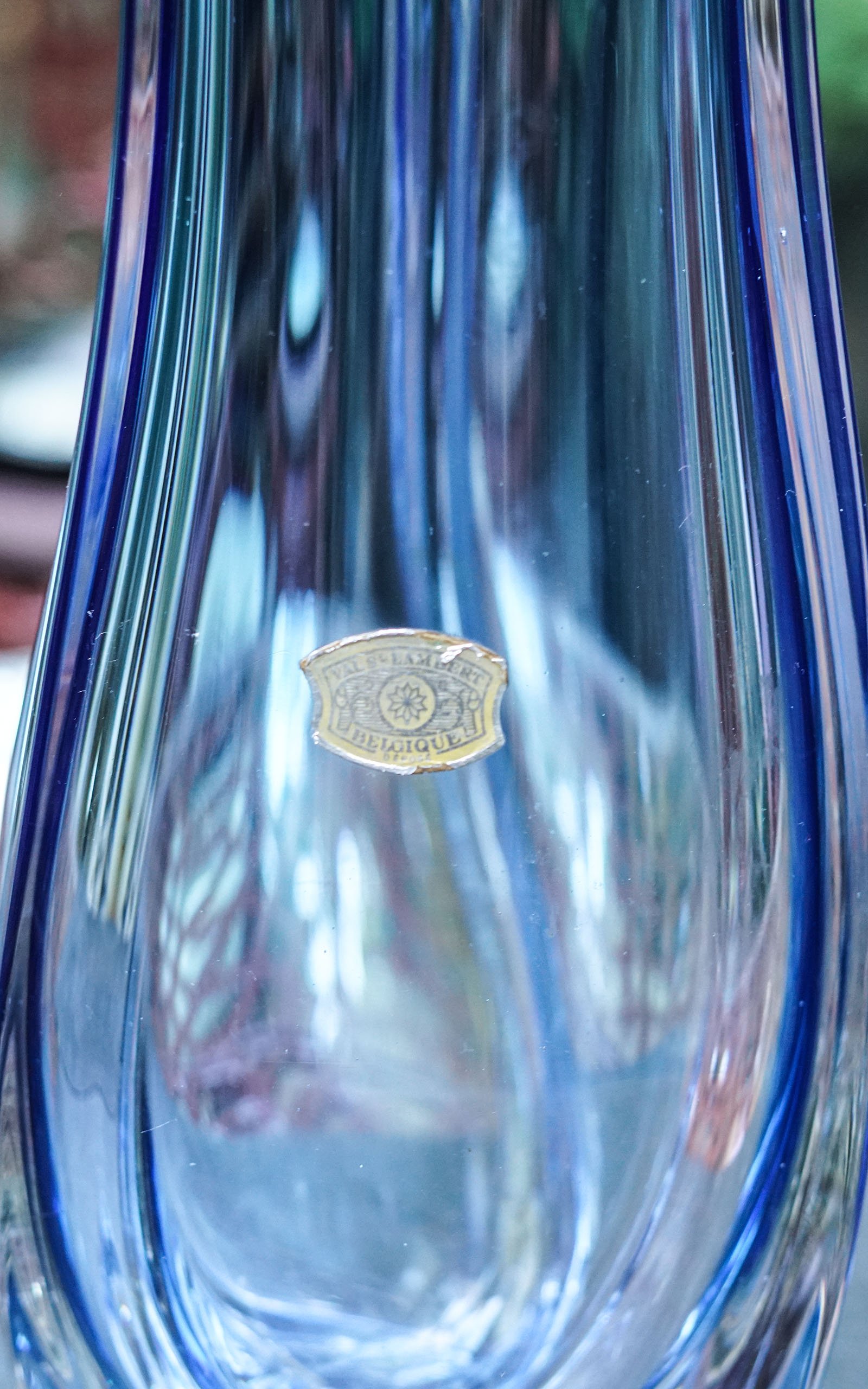 VAL SAINT LAMBERT, Vase cristal massif (2).JPG