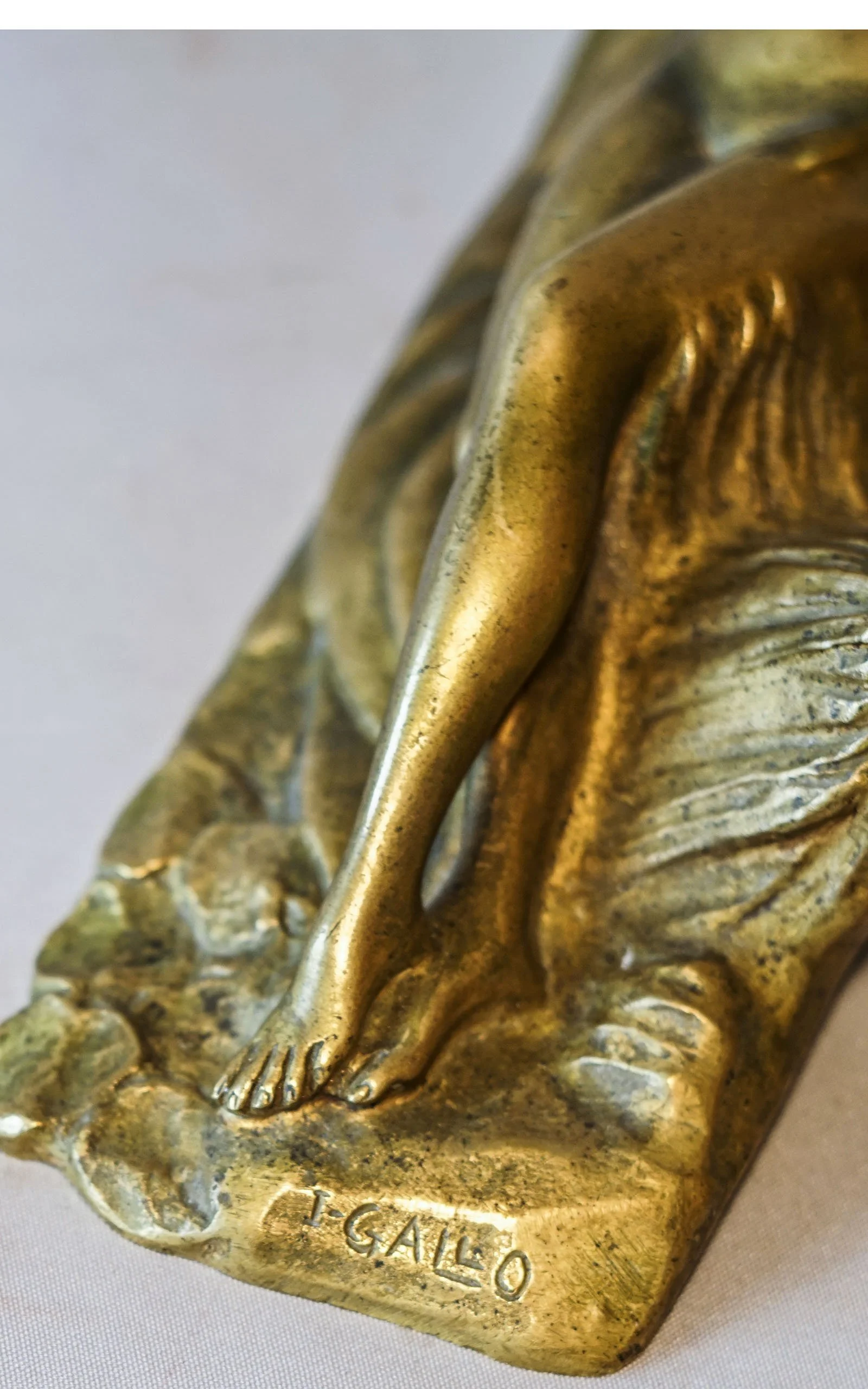 Ignacio GALLO Art Déco, Bronze femme nue allongée (6).JPG