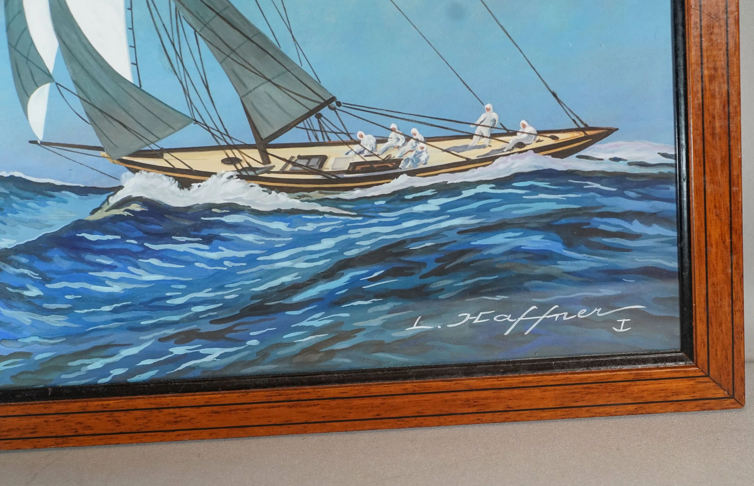 Léon HAFFNER Gouache voilier (2).JPG