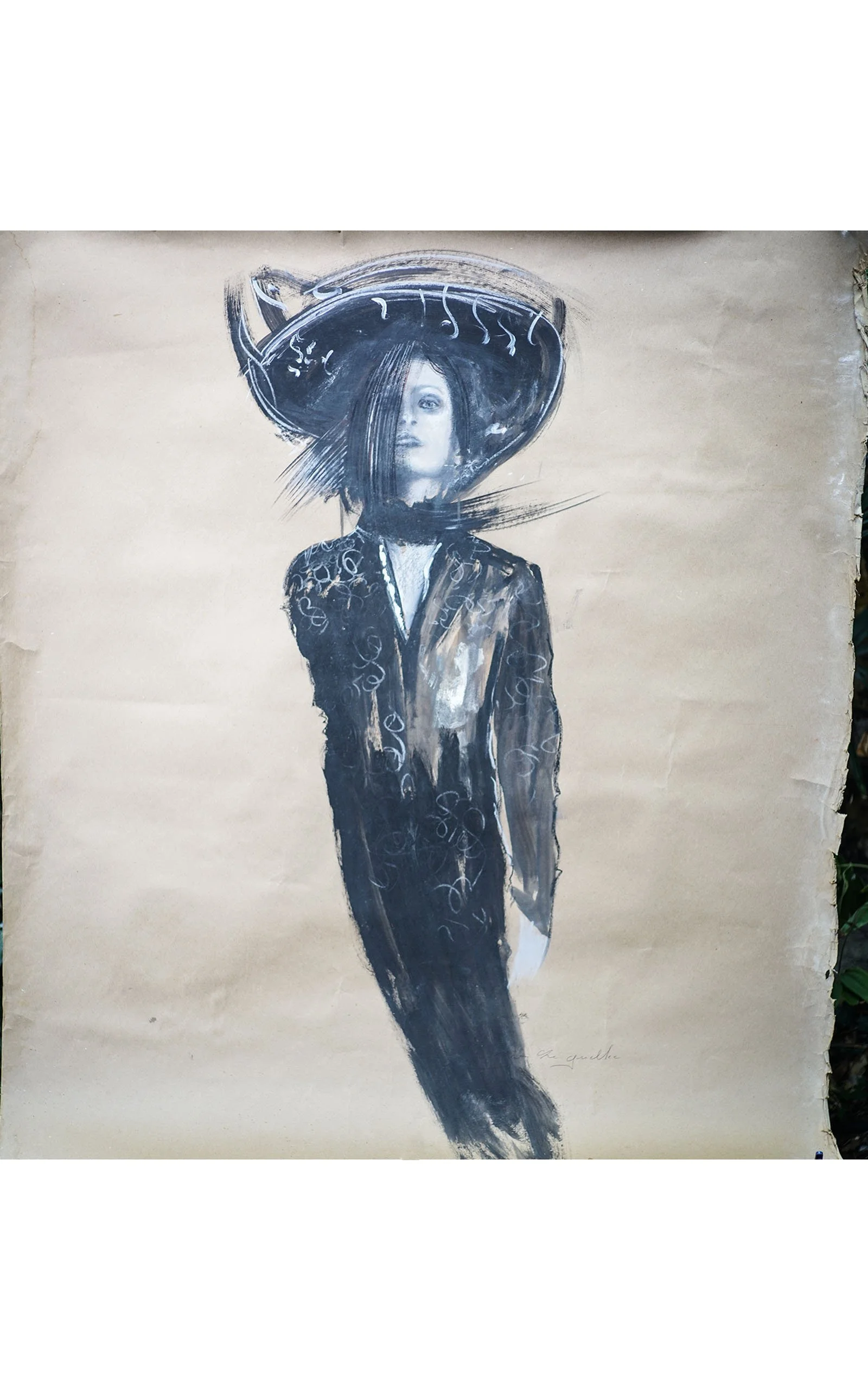 Yves LE GUELLEC, Femme au chapeau (2).JPG