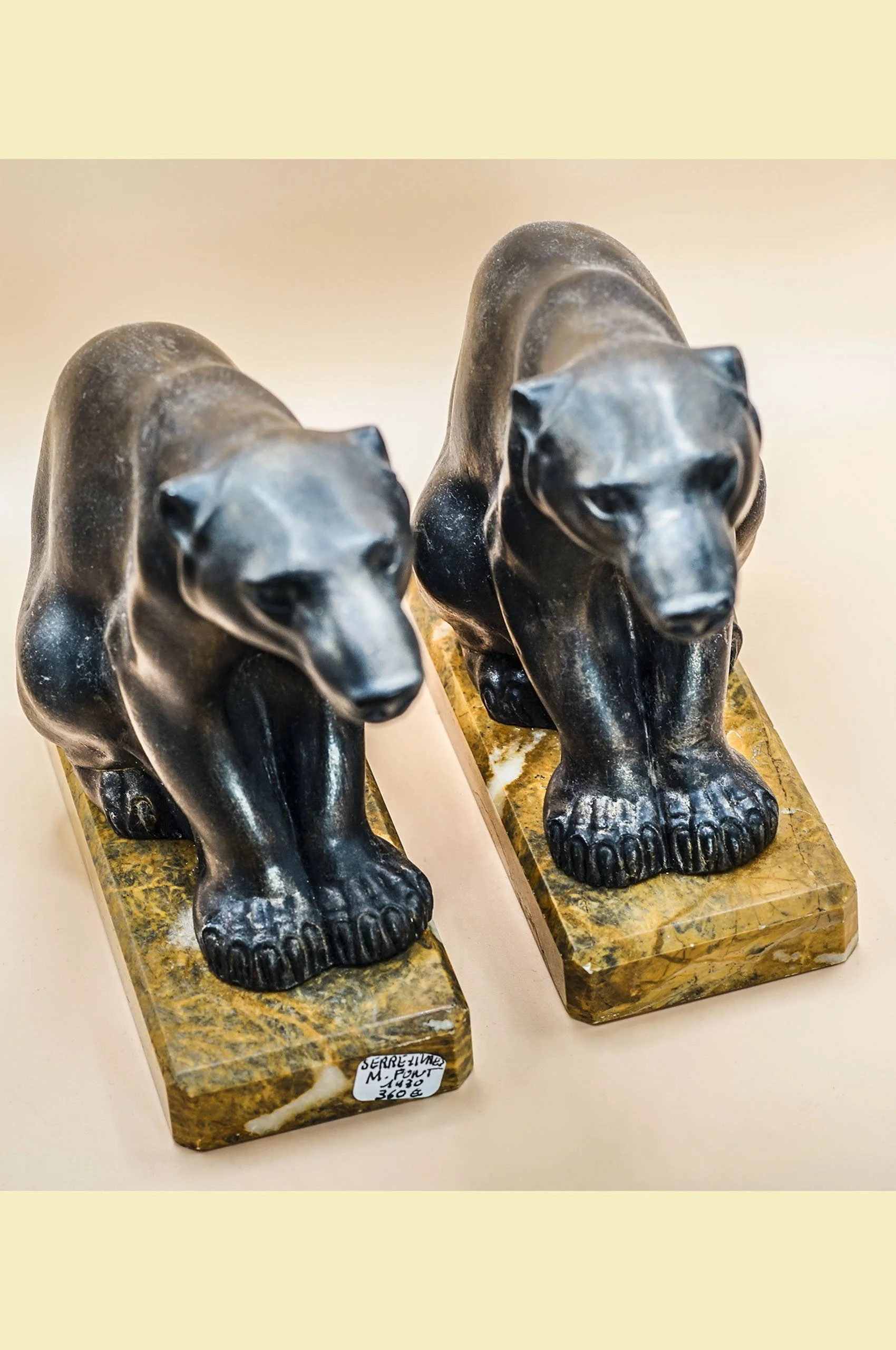 M. FONT,  Serre-livres ours polaires Art Déco (5).JPG