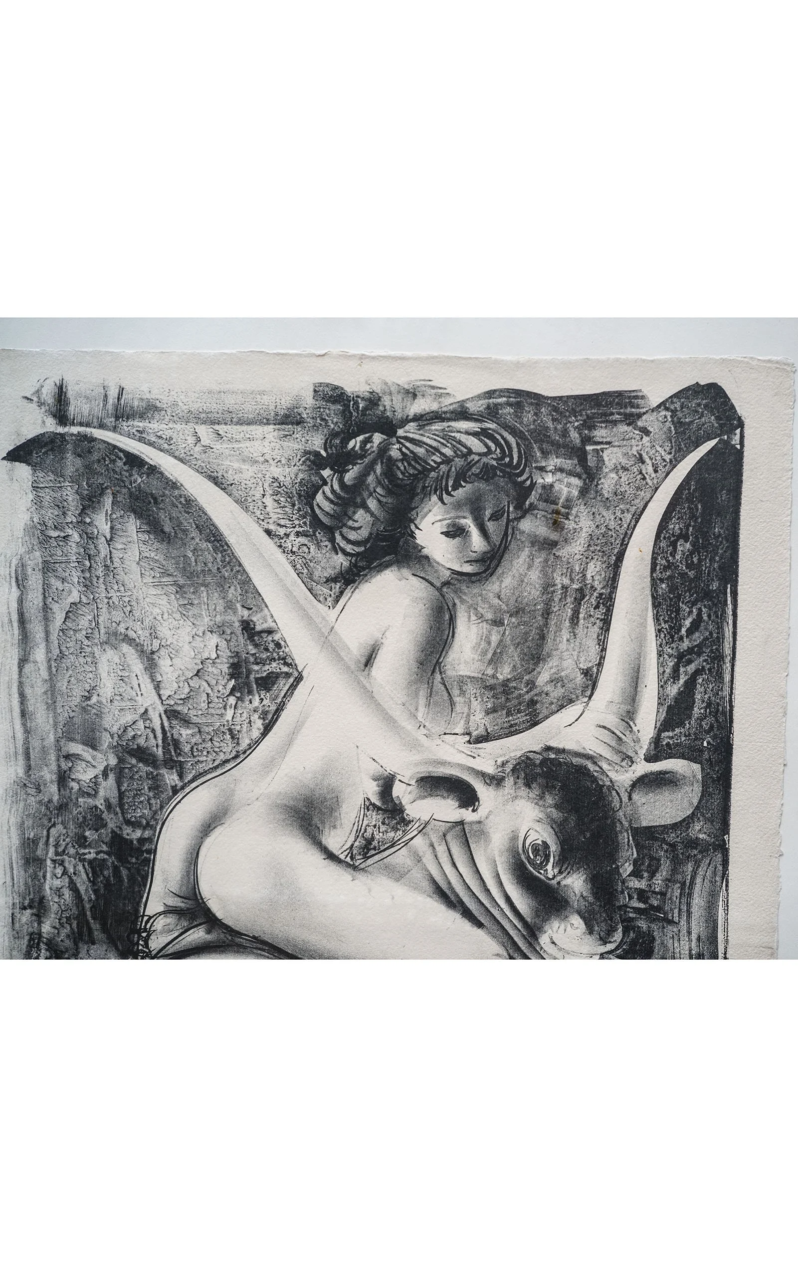 Hans ERNI, Europe et Zeus en taureau, lithographie (4).JPG