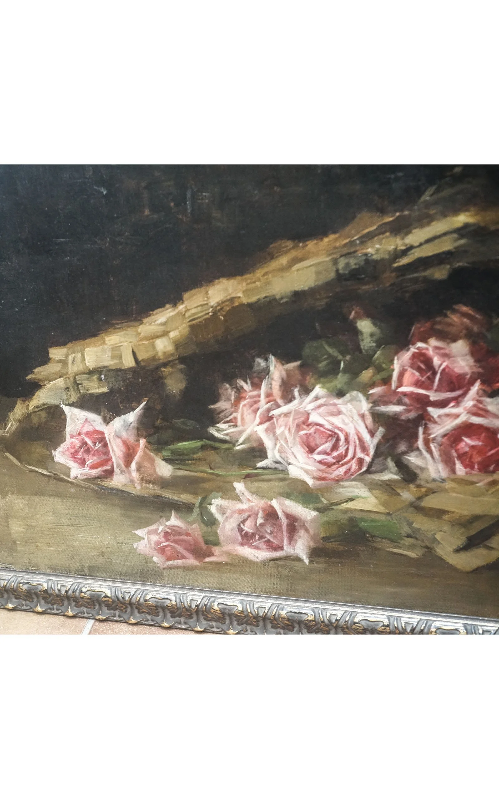 École française XIXème, Jeté de roses, H.S.T (3).JPG