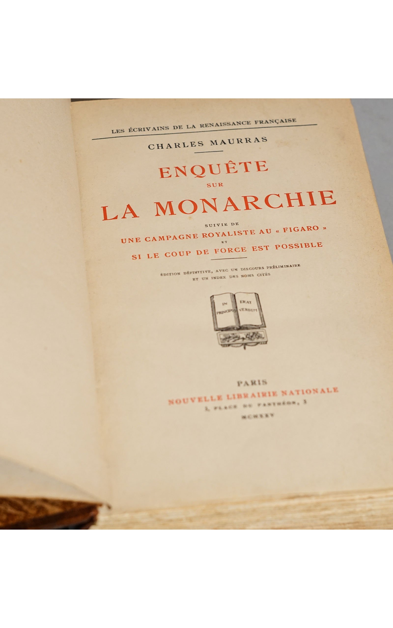 Charles MAURRAS, Enquête sur la monarchie (3).JPG