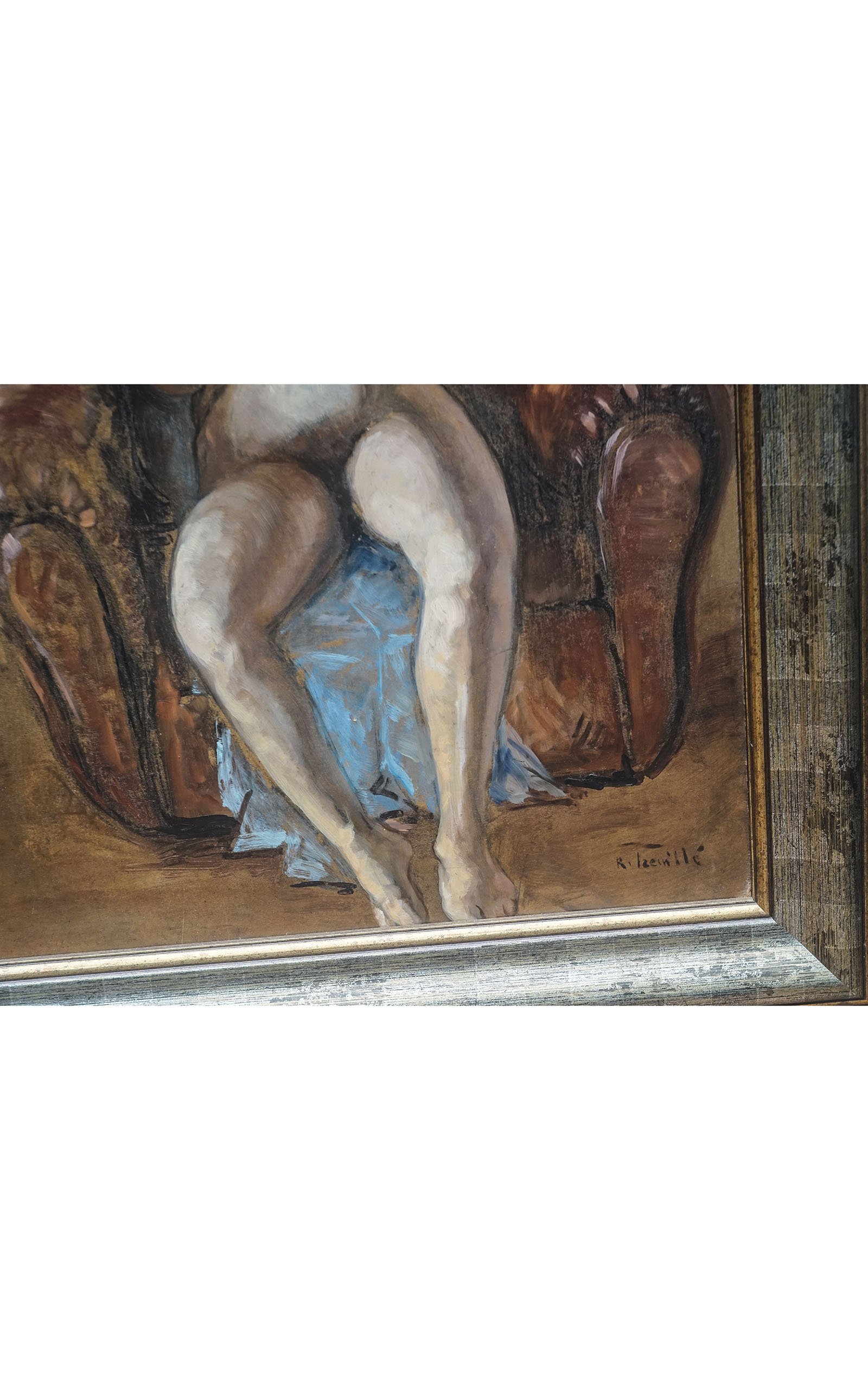 TRÉVILLÉ R. Nu féminin au fauteuil club (3).JPG