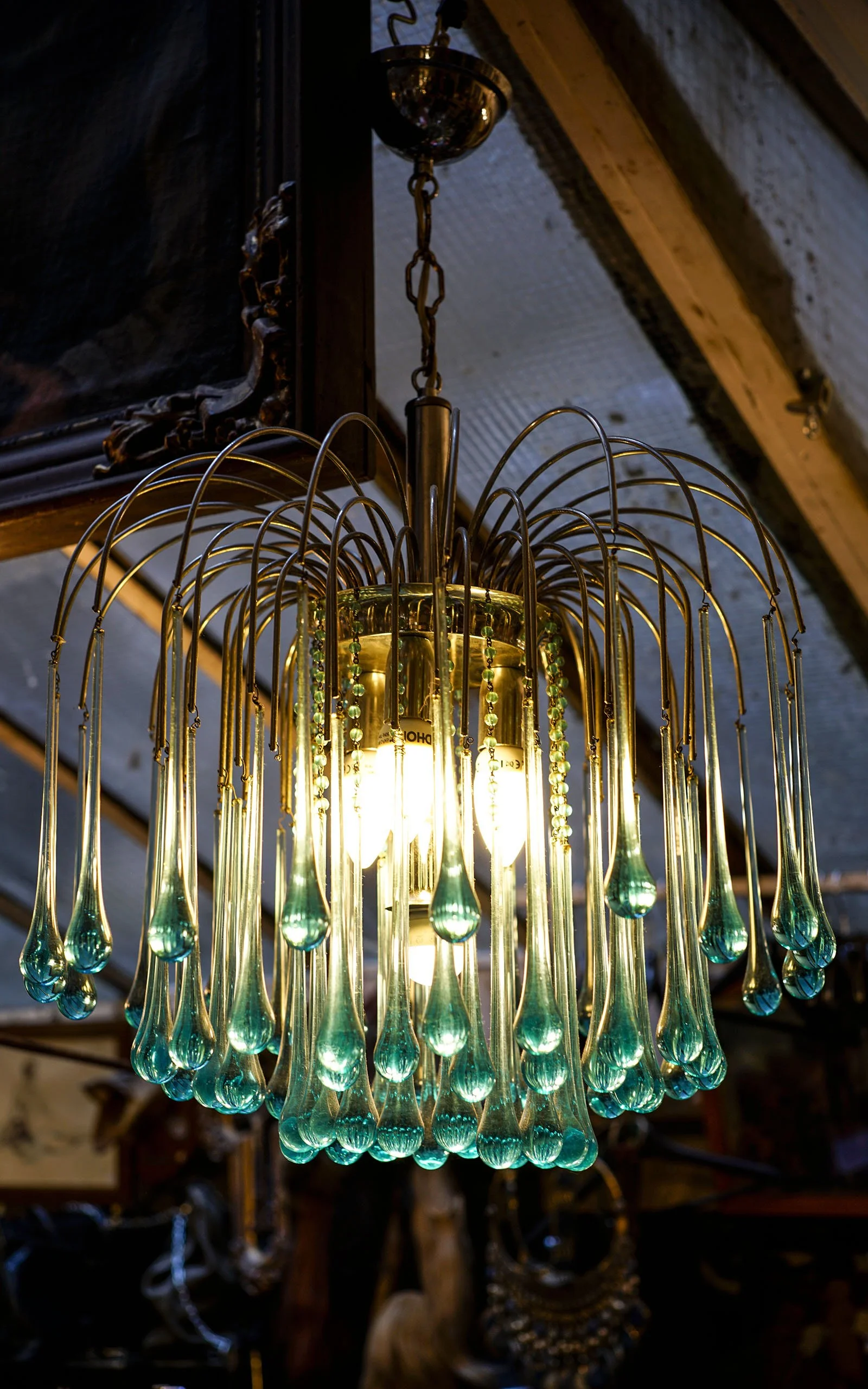 Lustre bleu Murano