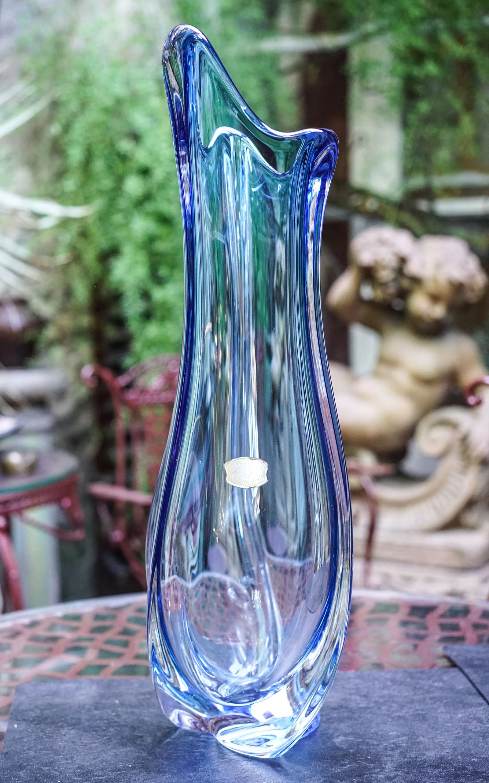 VAL SAINT LAMBERT, Vase cristal massif (8).JPG