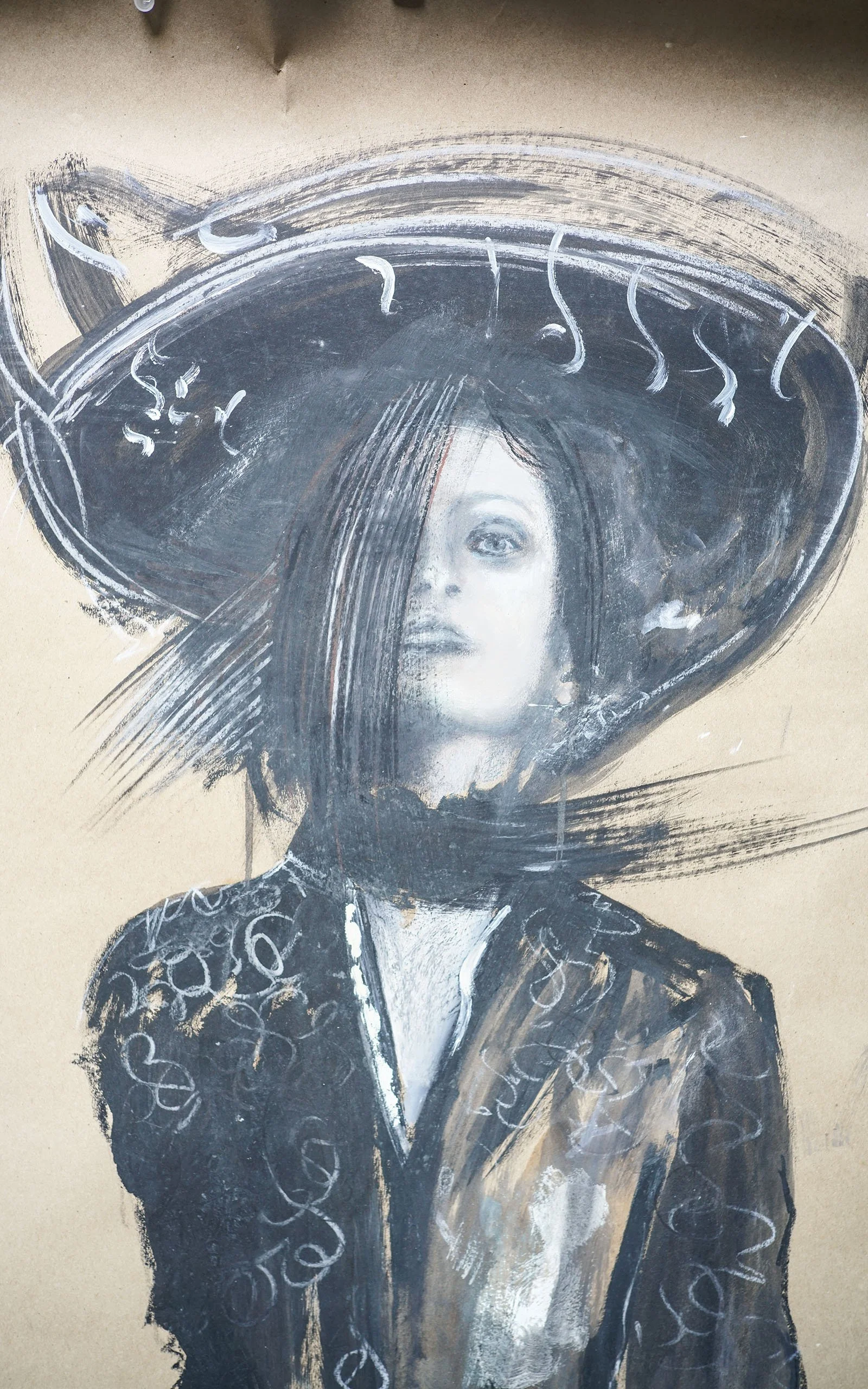 Yves LE GUELLEC, Femme au chapeau (6).JPG