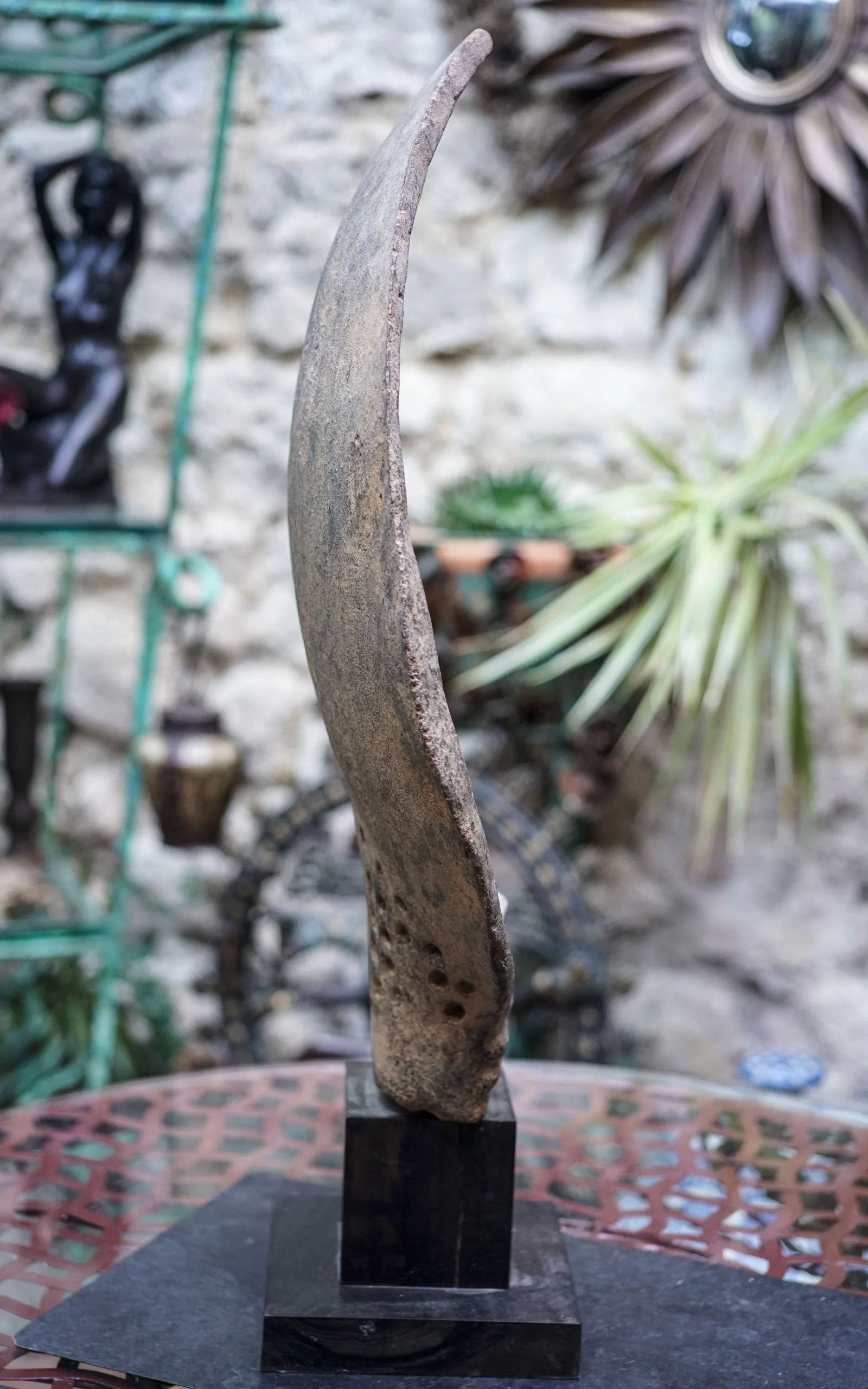 TÊTE AKAN, terre cuite sur socle, peuple Kwahu, Ghana (7).JPG