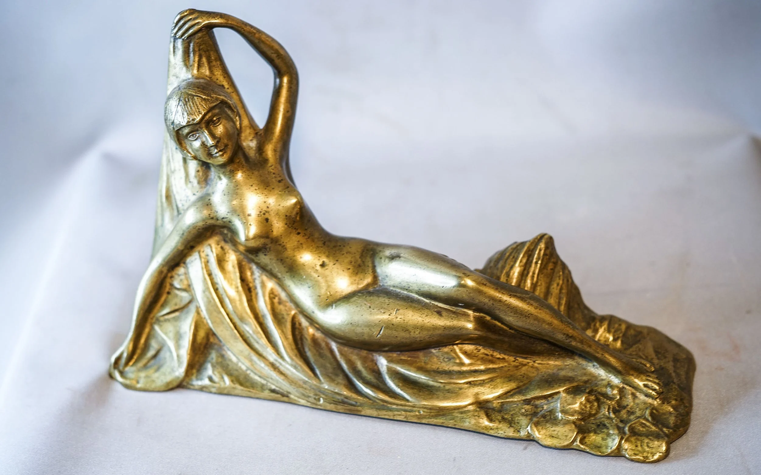Ignacio GALLO Art Déco, Bronze femme nue allongée