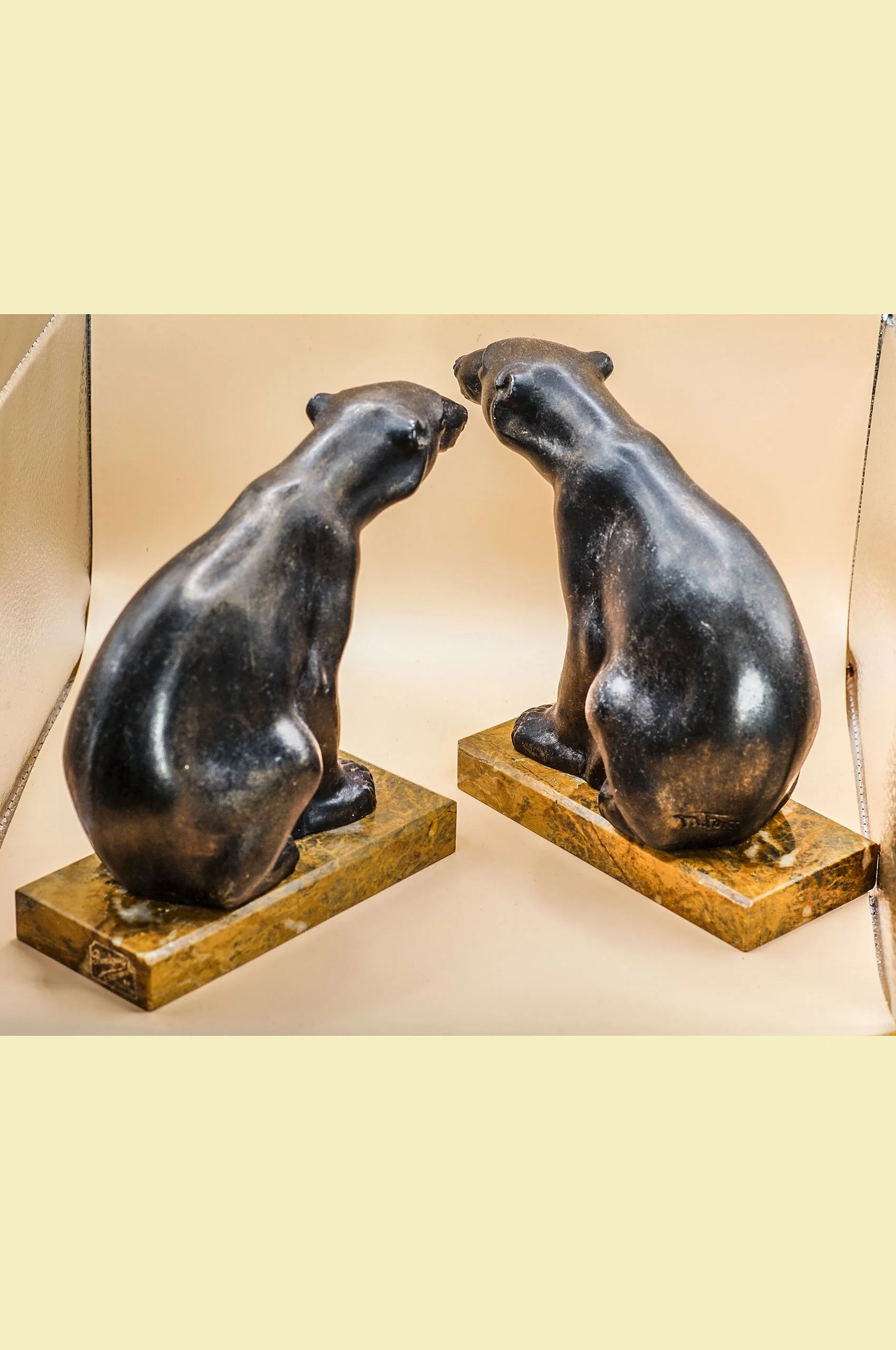 M. FONT,  Serre-livres ours polaires Art Déco (4).JPG