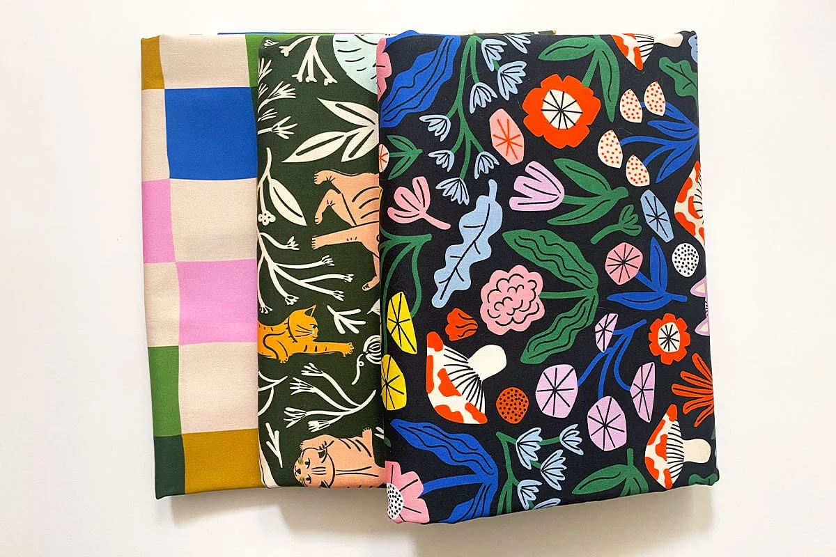 Feline Friends available on Material Difference fabric