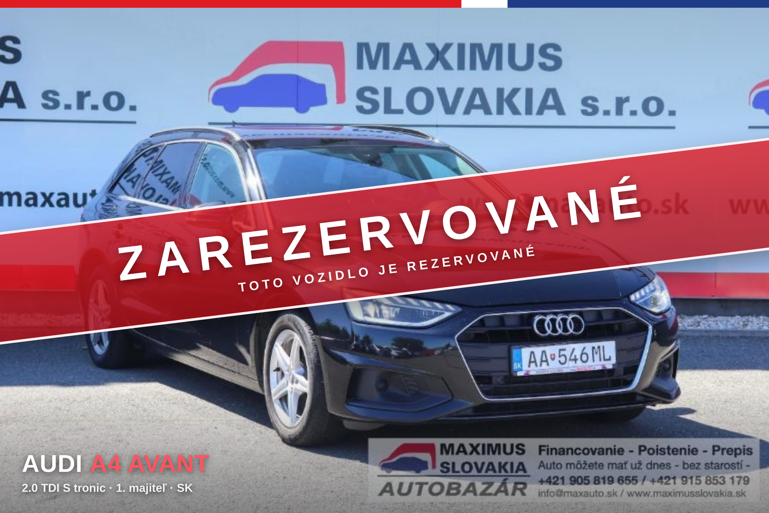 Audi A4 Avant 2.0 TDI S tronic | 2019 | 1. majiteľ | ÚSH | Kožený interiér