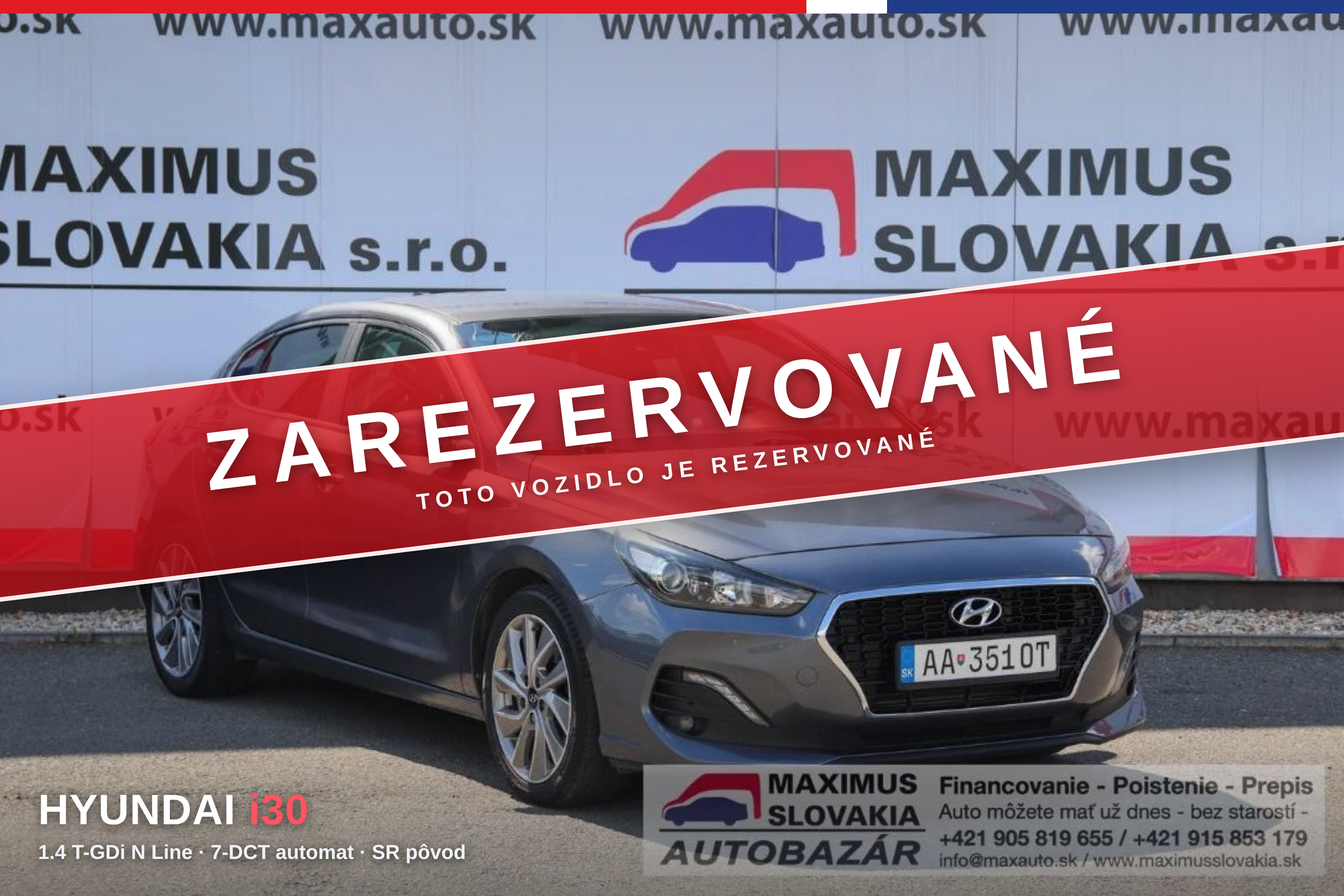Hyundai i30 1.4 T-GDi N Line 7DCT | 2020 | SR pôvod | Len 62 tis. km