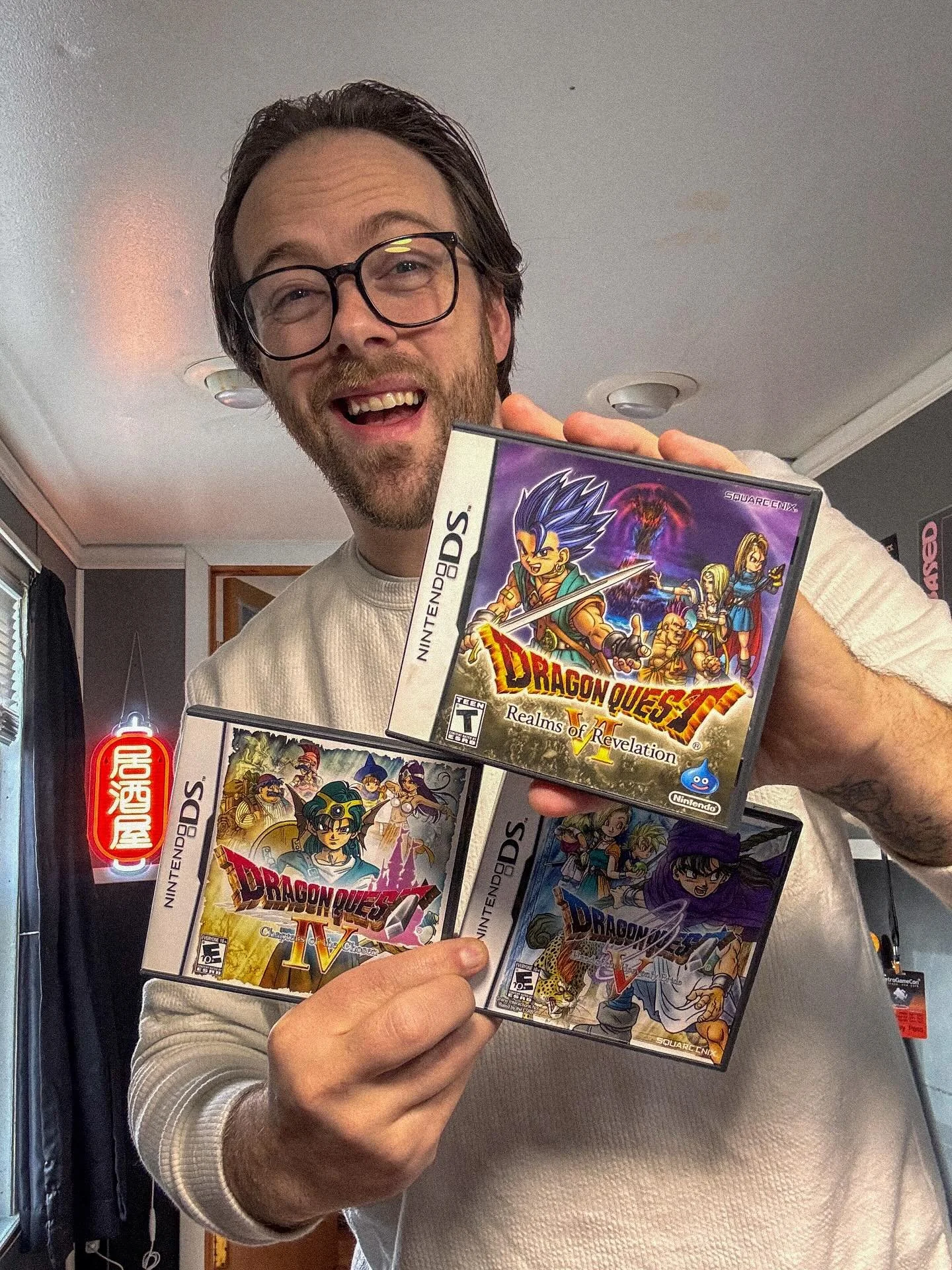 After finishing @dragonquest 1-2 HD-2D I wanted to continue my journey with Dragon Quest IV-VI for the DS! It&rsquo;s been probably 20 years since I bought any DS games 🤣 I also picked up a DSi XL to help see the games a bit better too 👀 
So excite