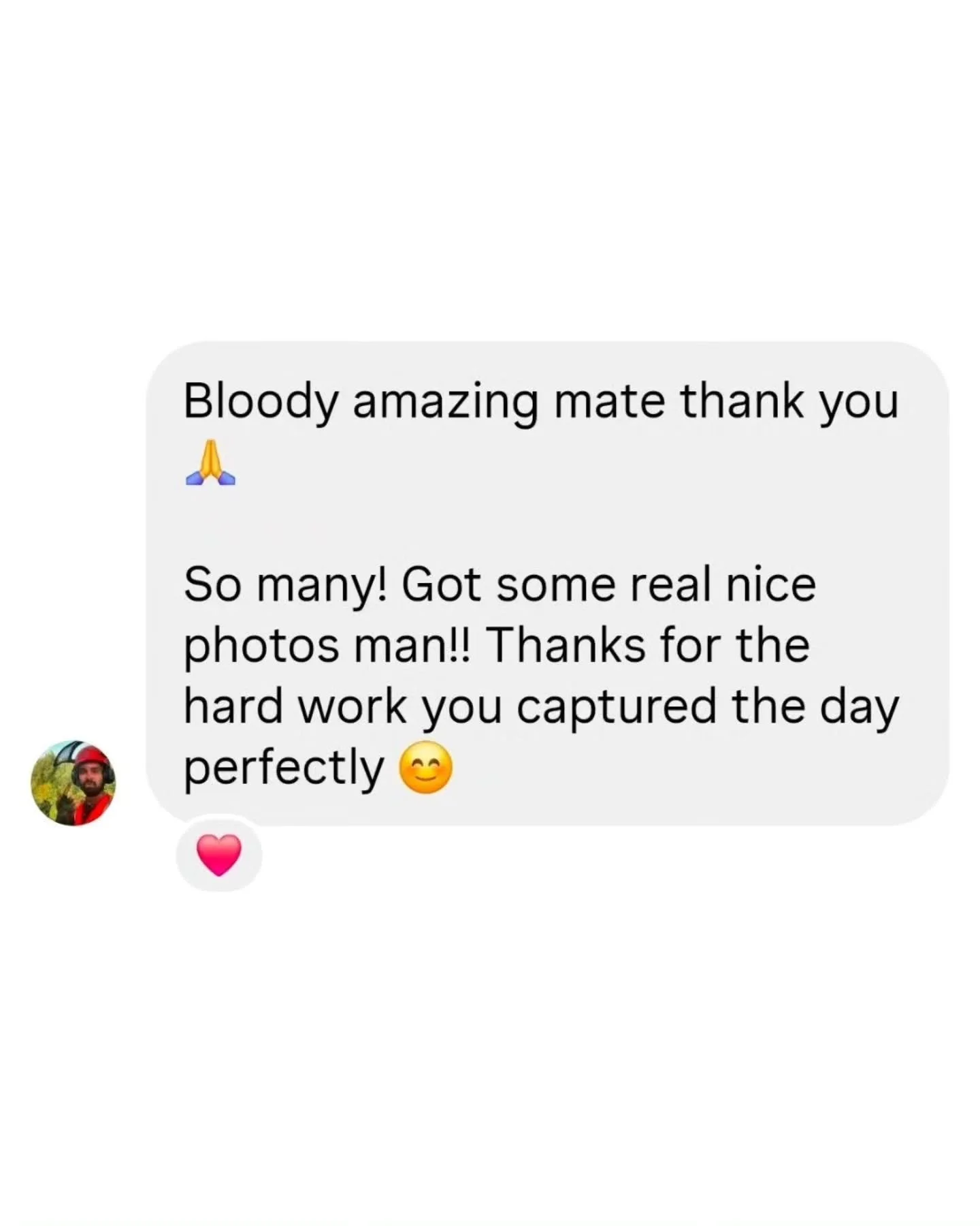 Screenshotting these messages because therapy is expensive and this is pure serotonin 🥹💌

Every &ldquo;we love the photos!!&rdquo; or &ldquo;you captured us perfectly&rdquo; means more than you know.

These messages from my couples? They&rsquo;re t