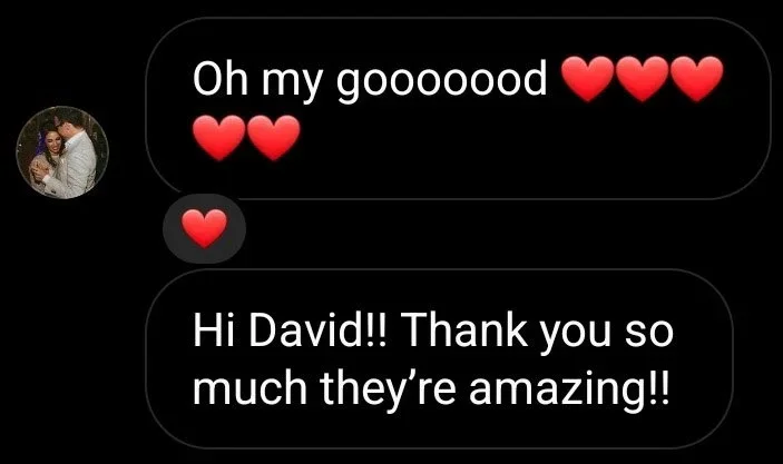 kind words testimonials and positive reviews and screenshots left for buckinghamshire wedding photographer david lefebvre
