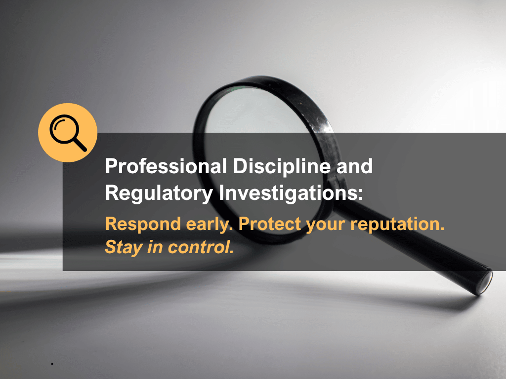 Professional Discipline and Regulatory Investigation Solicitors