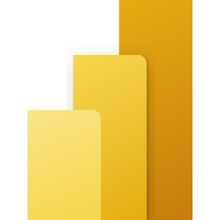Three ascending yellow bars on a grid background with black and yellow vertical sections.