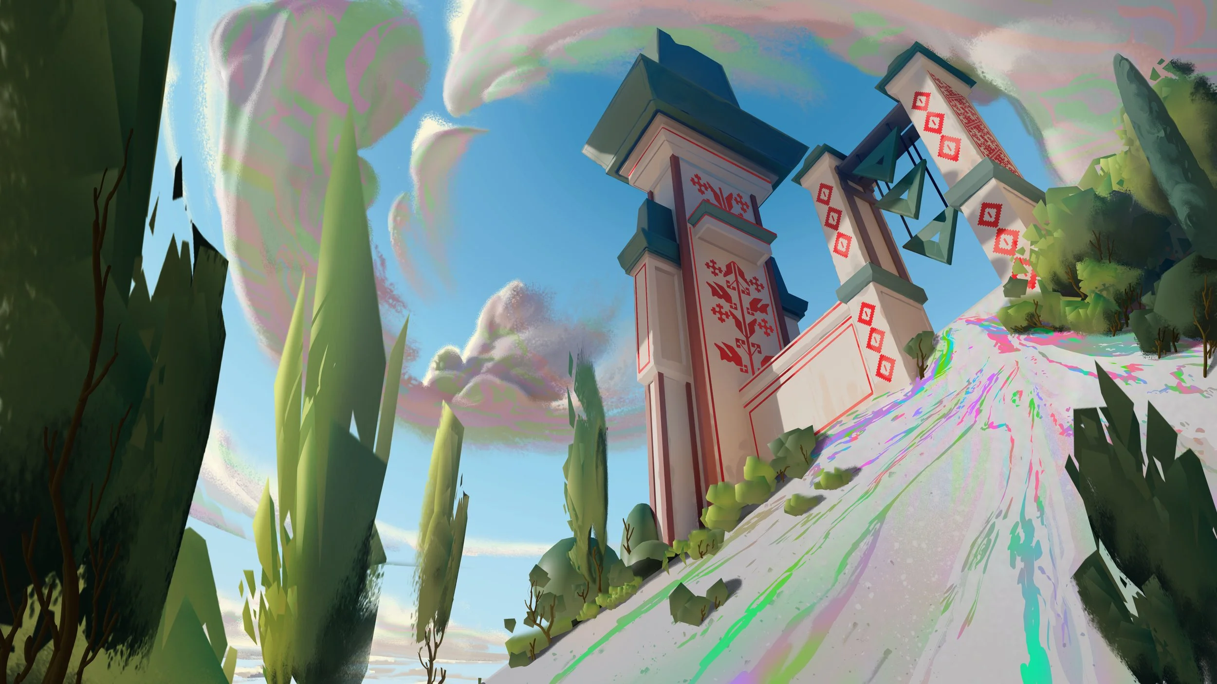 environment concept designs and sketches