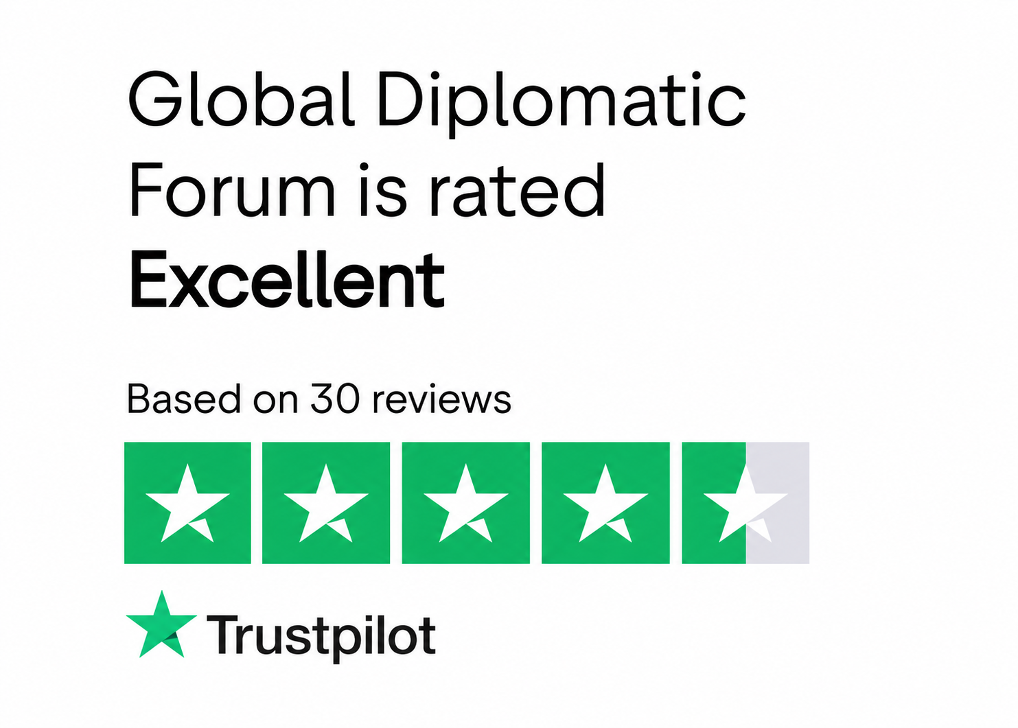 Trust Pilot - for Global Diplomatic Forum