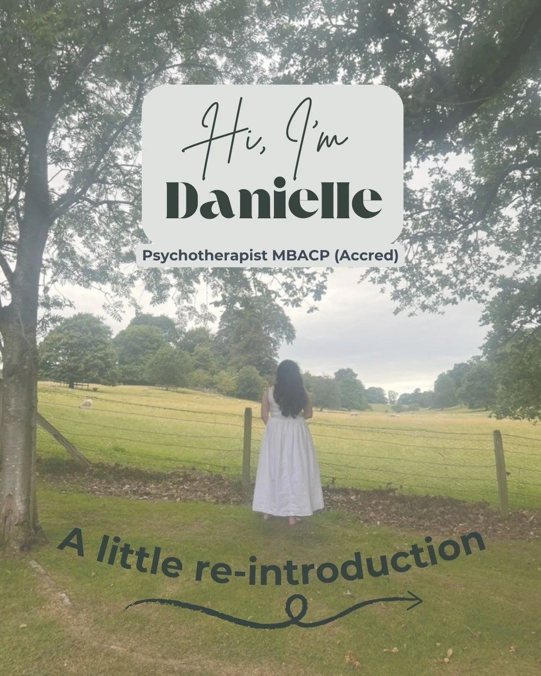 It&rsquo;s been a while since I showed my face on here&hellip; so hello again 🤍

I&rsquo;m Danielle, Integrative Psychotherapist (MBACP Accred) 🌿 A lot has changed since I first opened my private practice in 2021 ✨

If you&rsquo;re new here (or eve