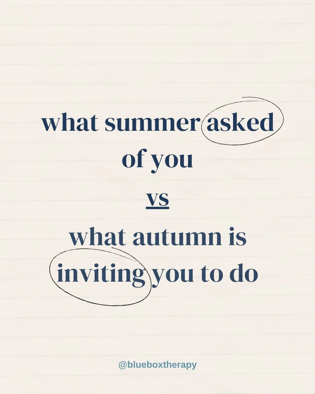 Hello, autumn 🍂

As we move into the season, this feels like an invitation to rest and reflect. Not just swapping out the wardrobe and enjoying a pumpkin spice latte, or two ☕️

Summer asked a lot of us. From social plans back to back, celebrations,
