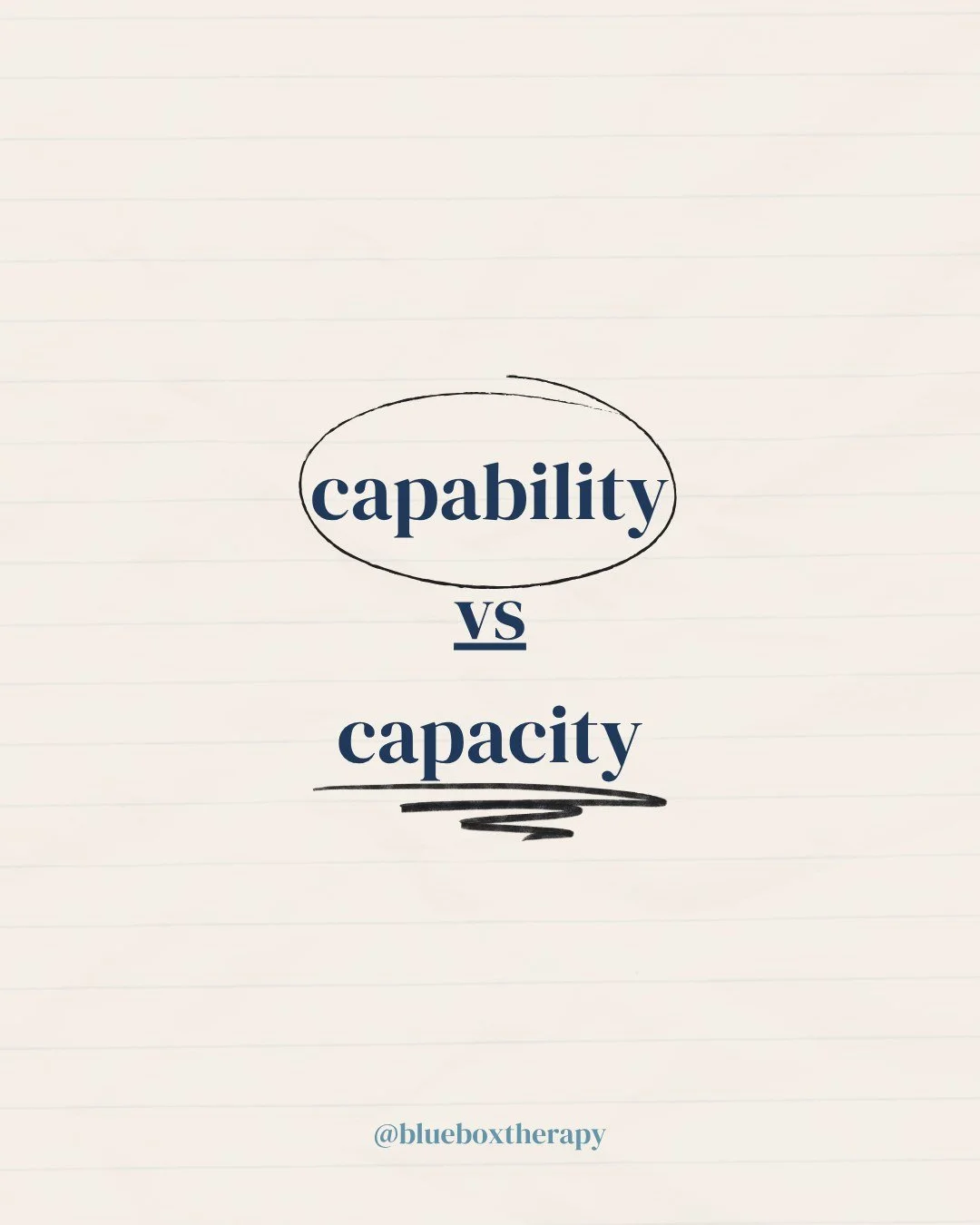 You&rsquo;re capable of far more than you realise. That doesn&rsquo;t mean you have the capacity for all of it. Both can be true 🤍

I&rsquo;ve been reading more about capability and capacity recently, and it&rsquo;s made me reflect on the conversati