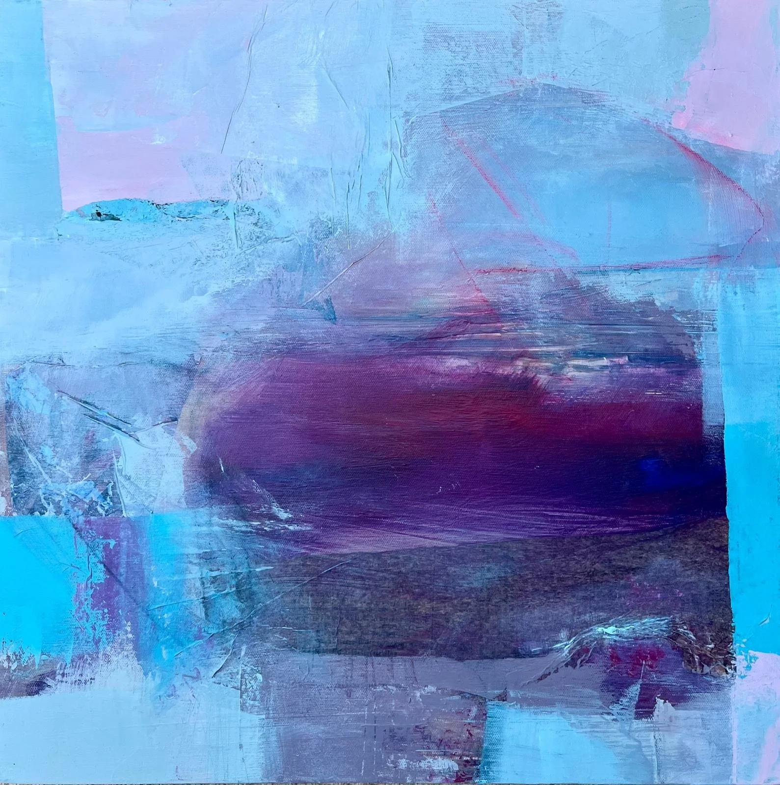 sugar plum - acrylic & mixed media on canvas.