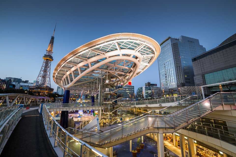 A futuristic sculpture in Nagoya, Japan