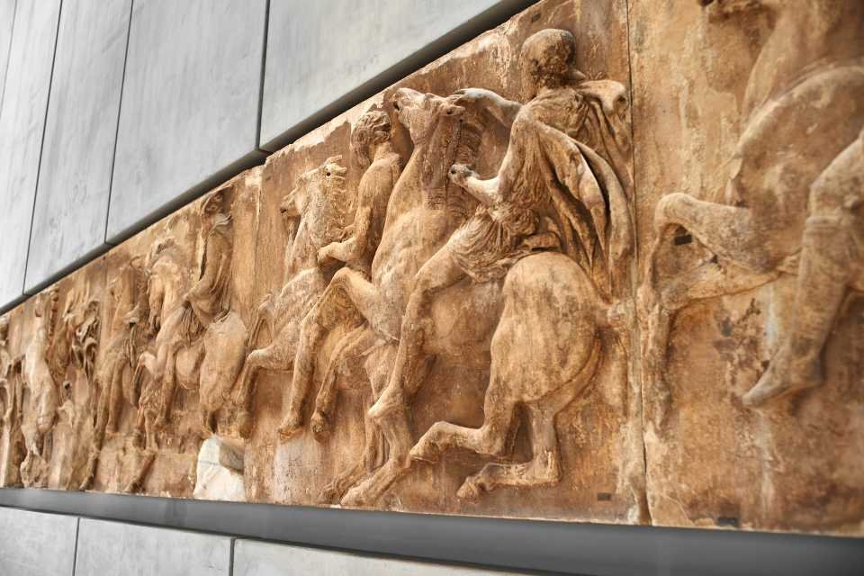 The Parthenon Marbles on display at the British Museum