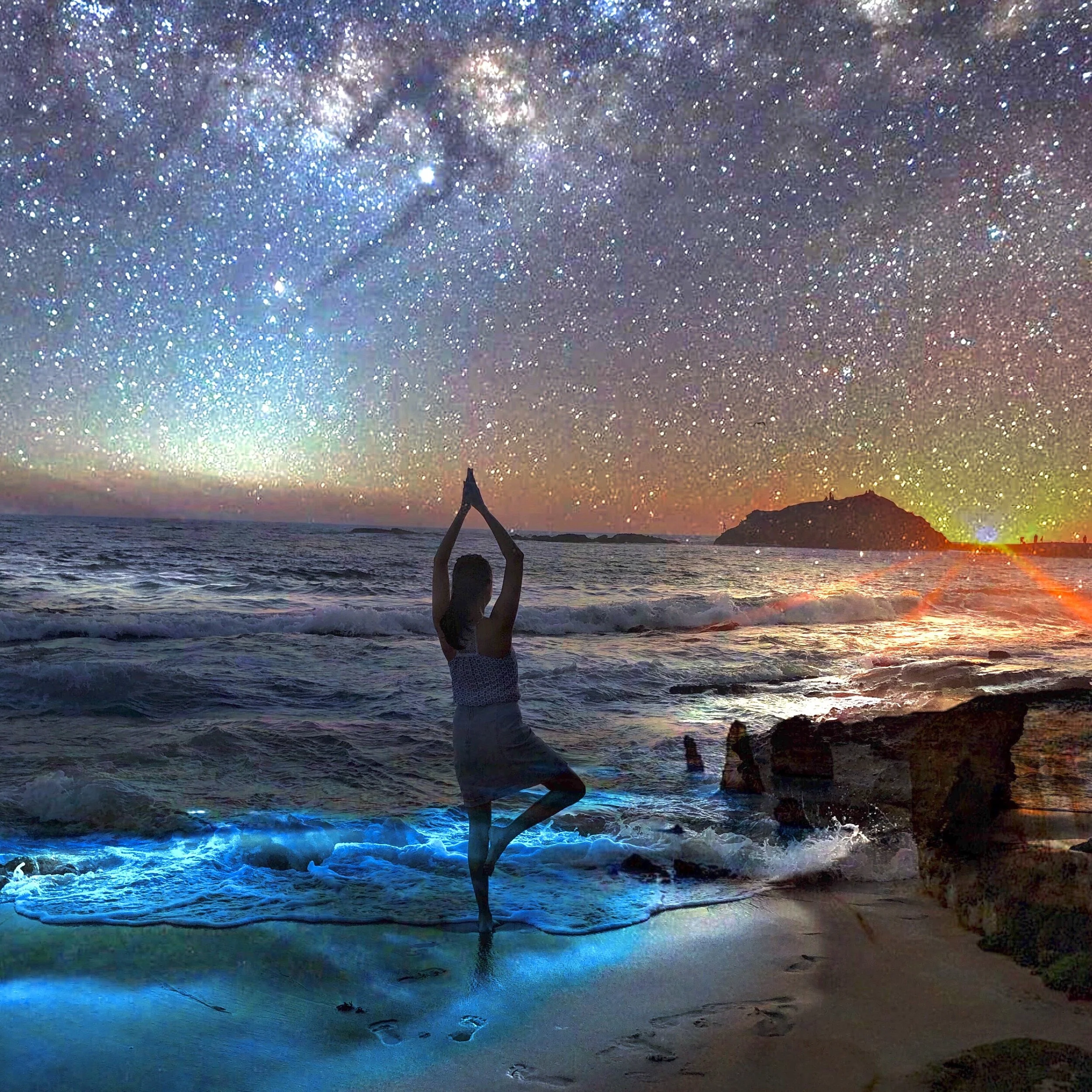 Cherishing magical bioluminescence at San Clemente Beach, California