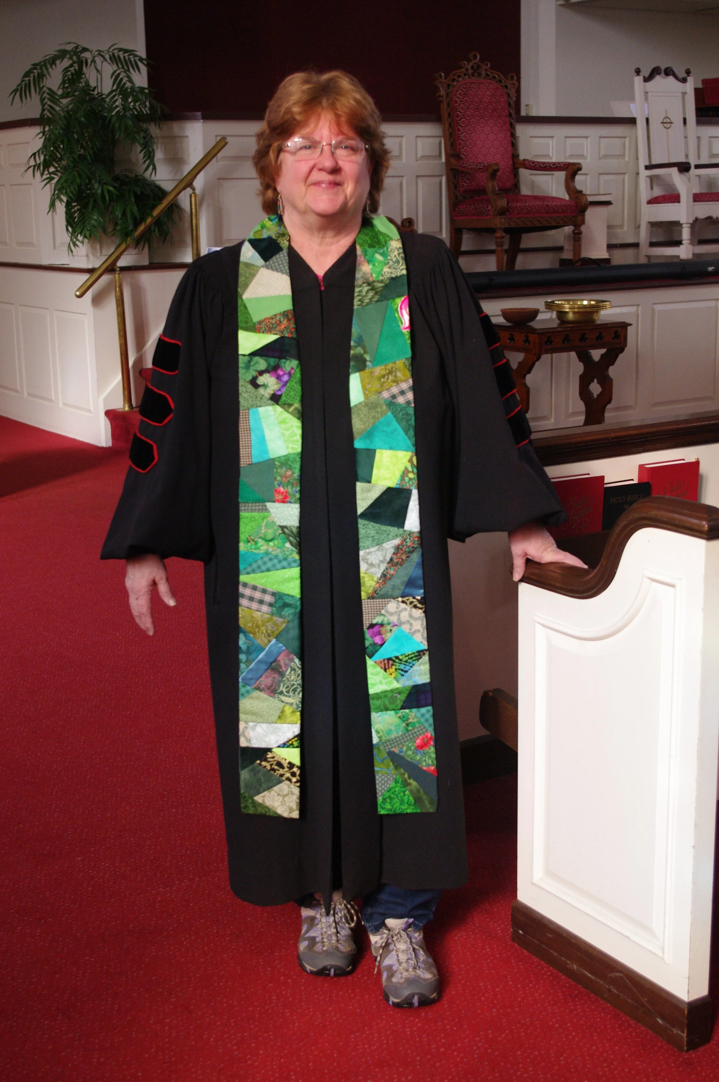 Rev. Waters - Green Crazy Quilt